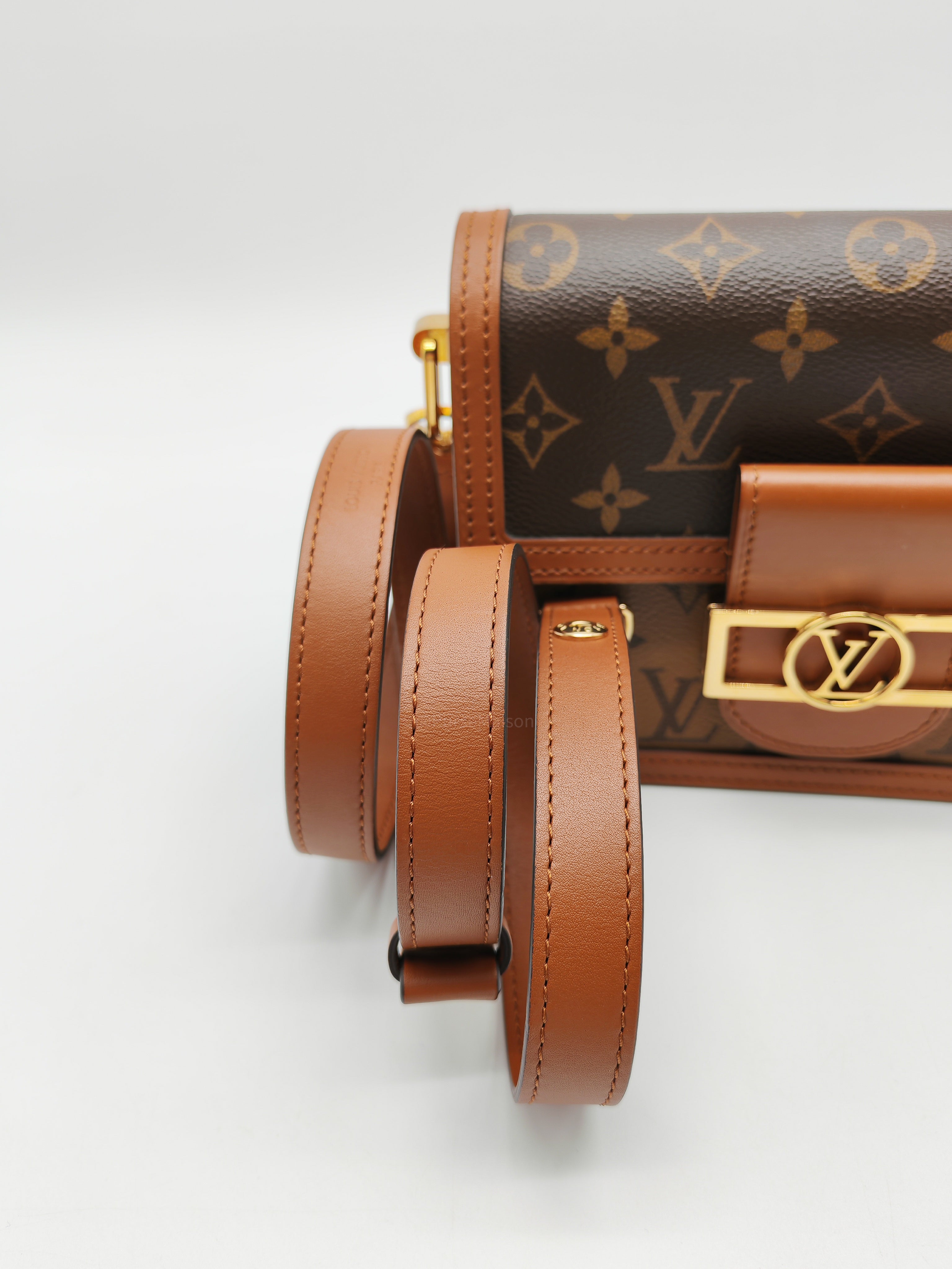 Louis Vuitton Mini Dauphine Bag in Monogram Reverse Canvas