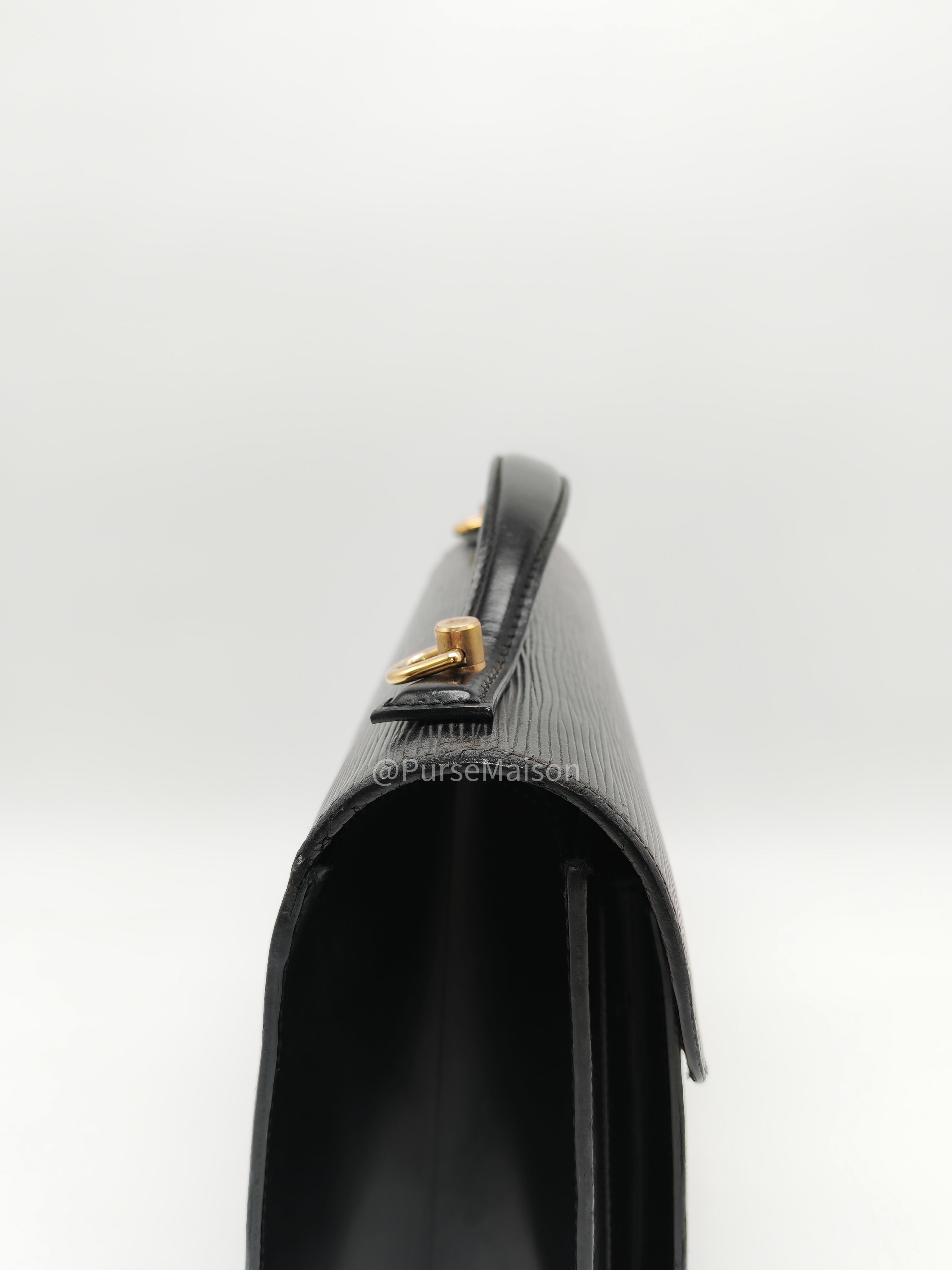 Louis Vuitton Monceau 28 in Black Epi Leather and Gold Hardware (Datecode: SR1002) | Purse Maison Luxury Bags Shop