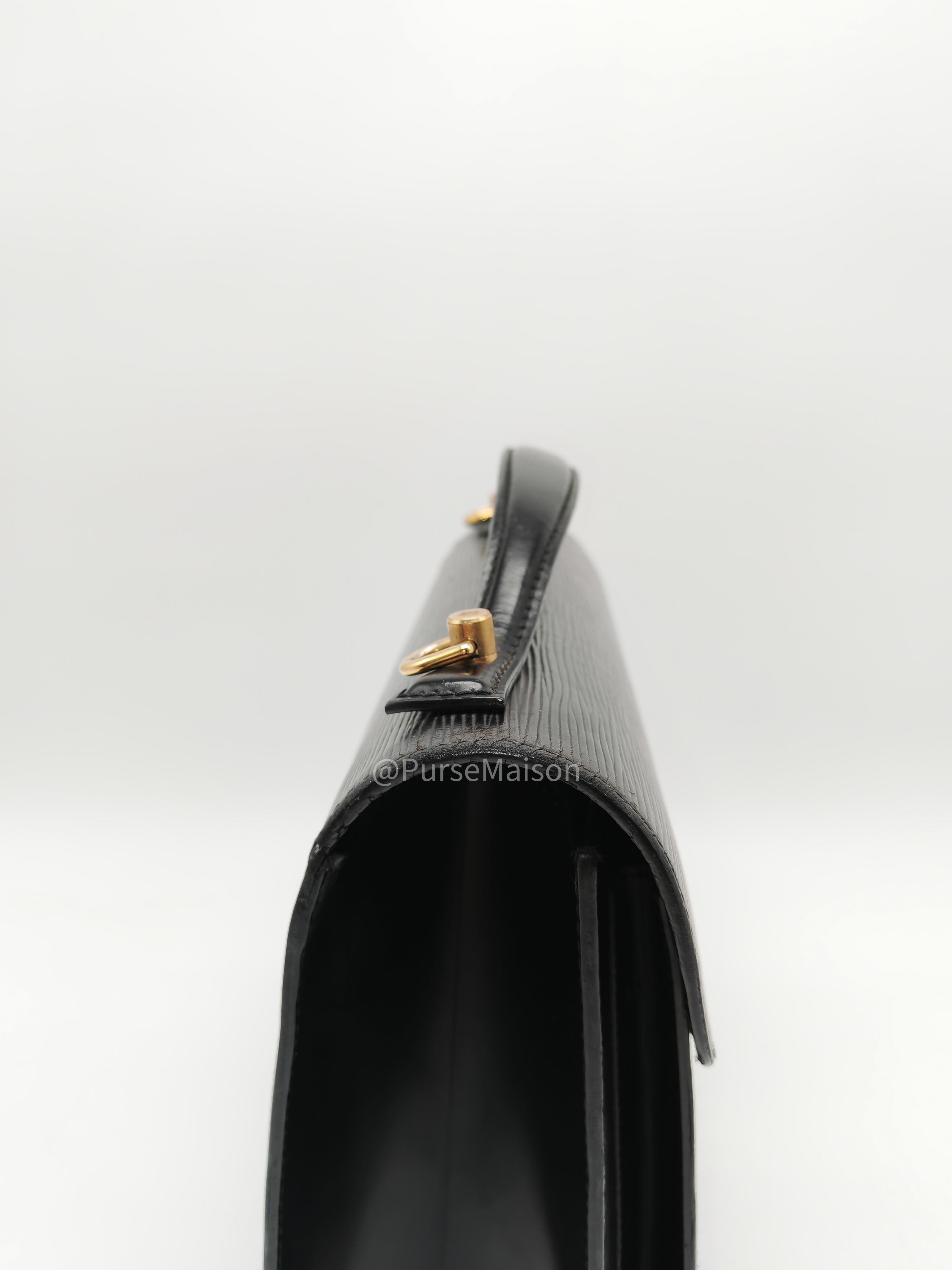 Louis Vuitton Monceau 28 in Black Epi Leather and Gold Hardware (Datecode: SR1002) | Purse Maison Luxury Bags Shop