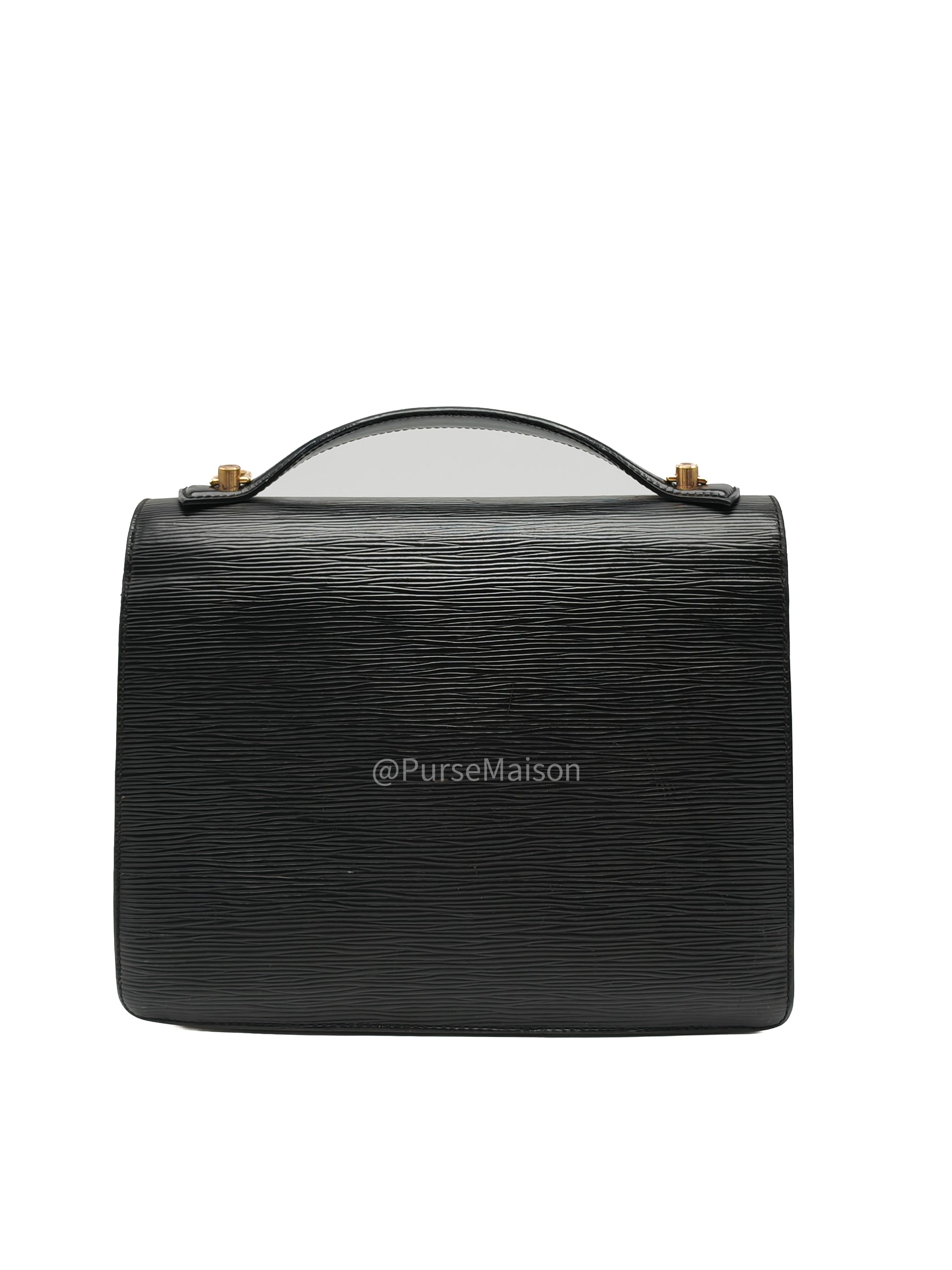 Louis Vuitton Monceau 28 in Black Epi Leather and Gold Hardware (Datecode: SR1002) | Purse Maison Luxury Bags Shop
