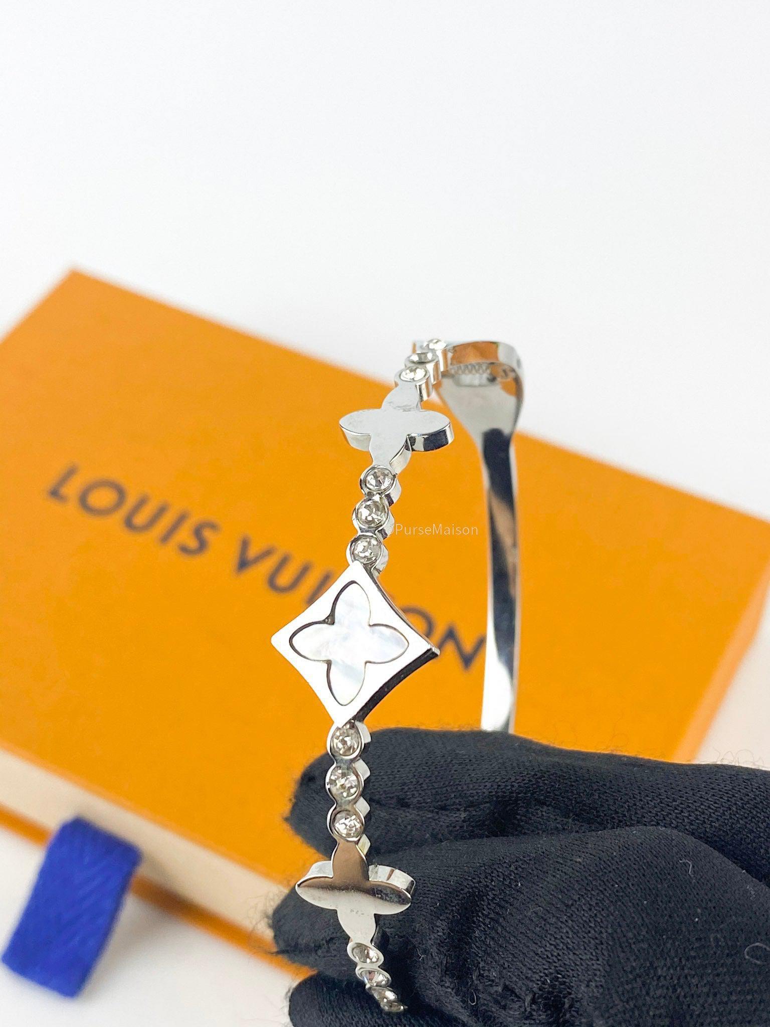 Monogram silver bracelet Louis Vuitton Silver in Silver - 33841938