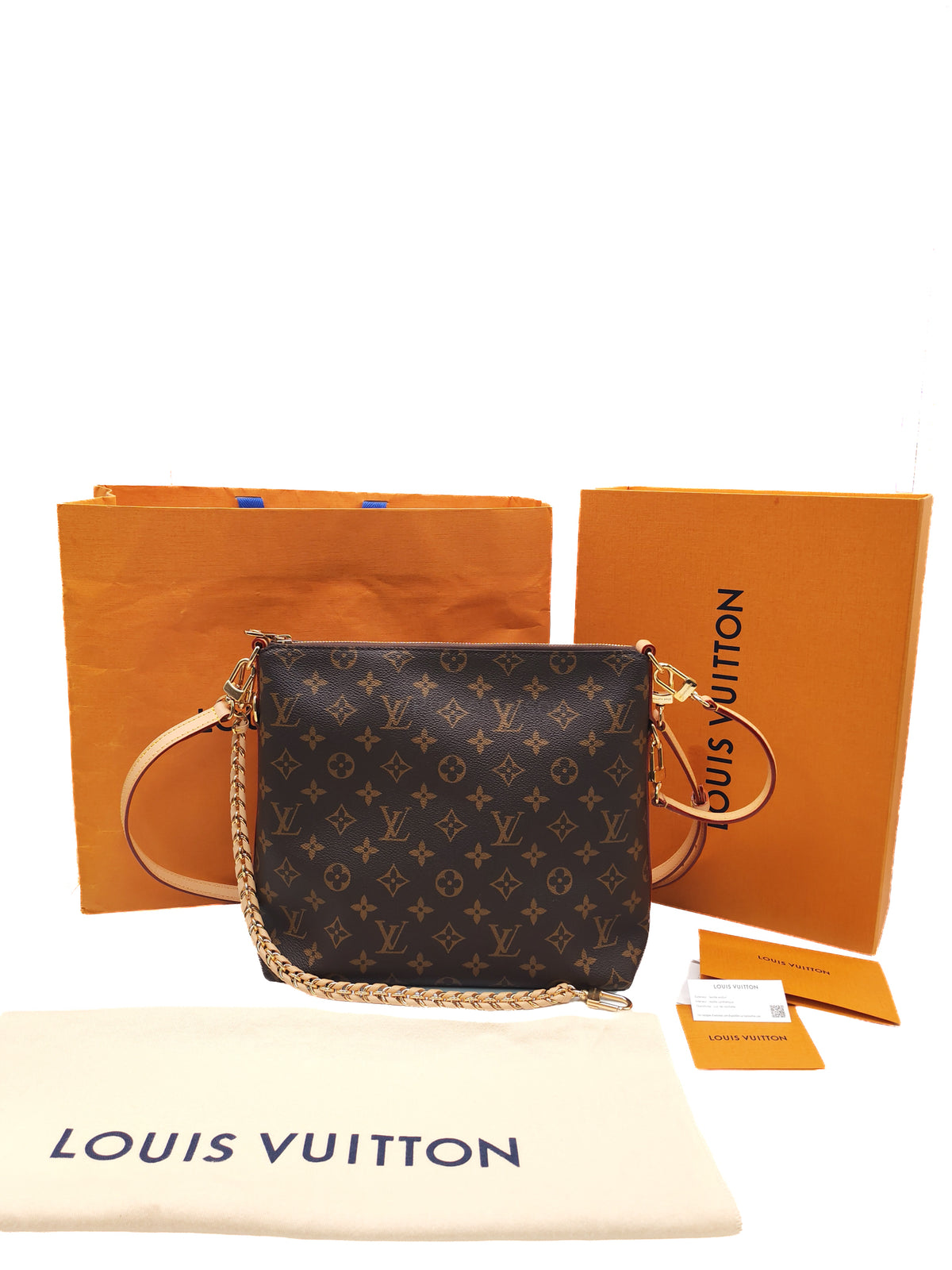 Louis Vuitton Multipass Crossbody Bag in Monogram Canvas and Light Gold Hardware Microchip | Purse Maison Luxury Bags Shop