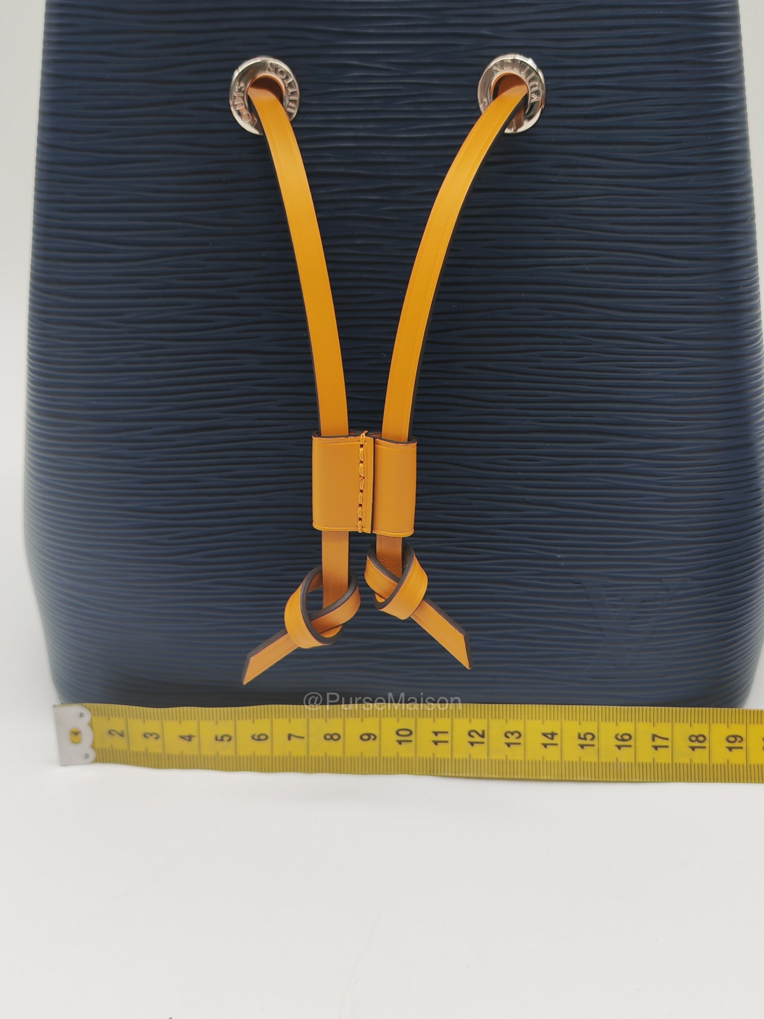 Louis Vuitton Neo Noe BB in Navy Blue Epi Leather & Silver Hardware (Microchip) | Purse Maison Luxury Bags Shop