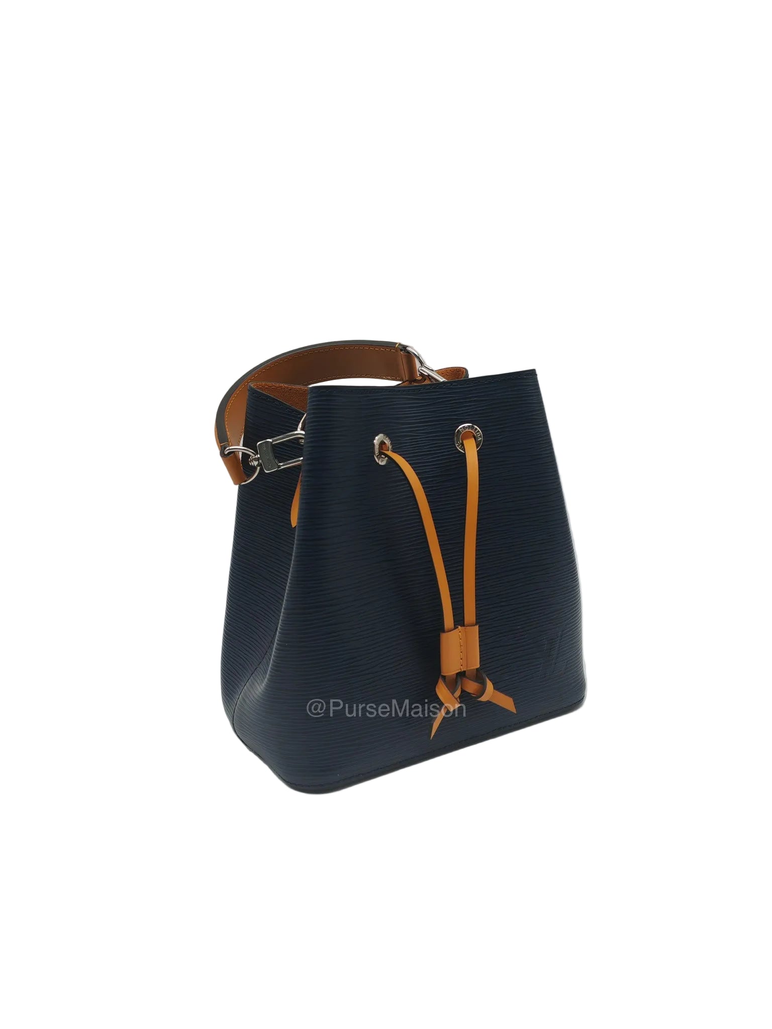 Louis Vuitton Neo Noe BB in Navy Blue Epi Leather & Silver Hardware (Microchip) | Purse Maison Luxury Bags Shop