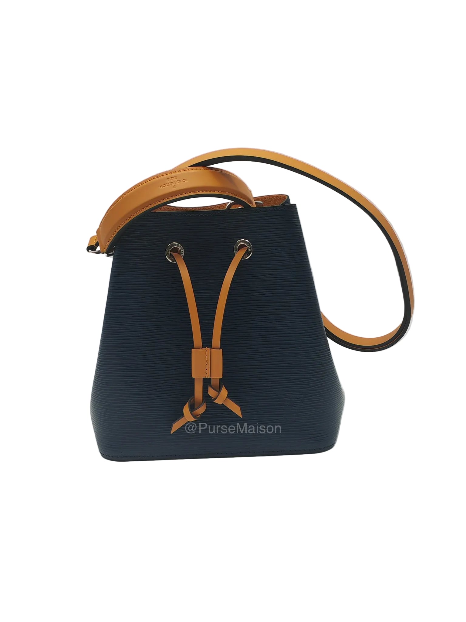 Louis Vuitton Neo Noe BB in Navy Blue Epi Leather & Silver Hardware (Microchip) | Purse Maison Luxury Bags Shop