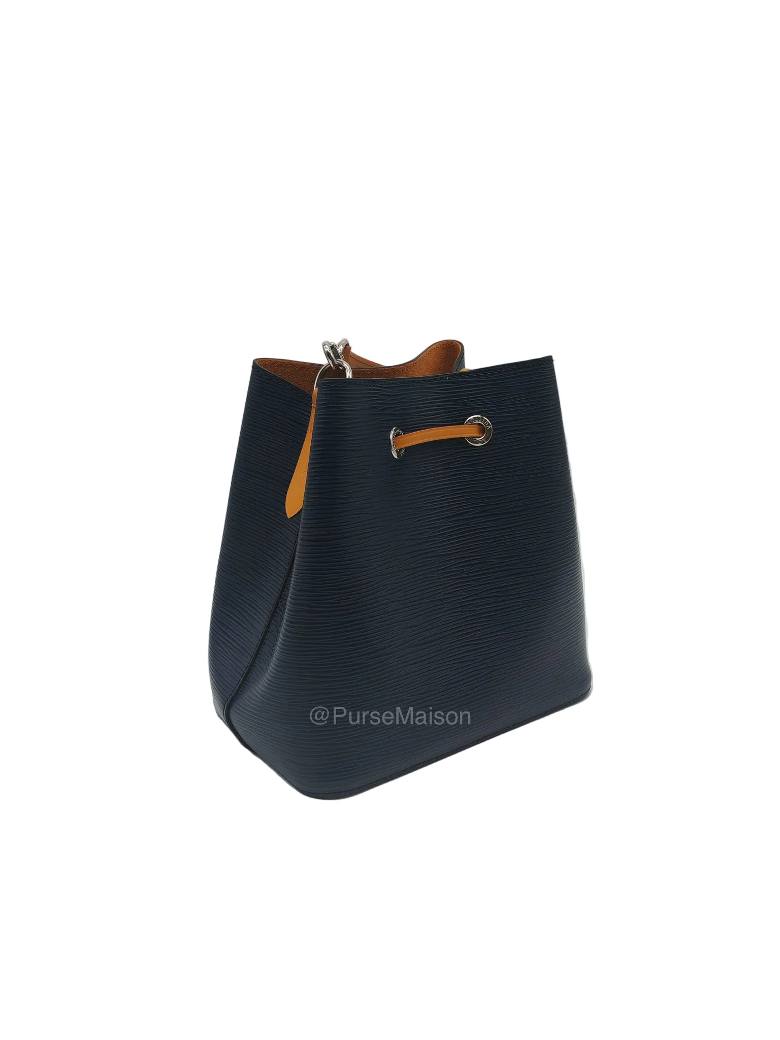 Louis Vuitton Neo Noe BB in Navy Blue Epi Leather & Silver Hardware (Microchip) | Purse Maison Luxury Bags Shop