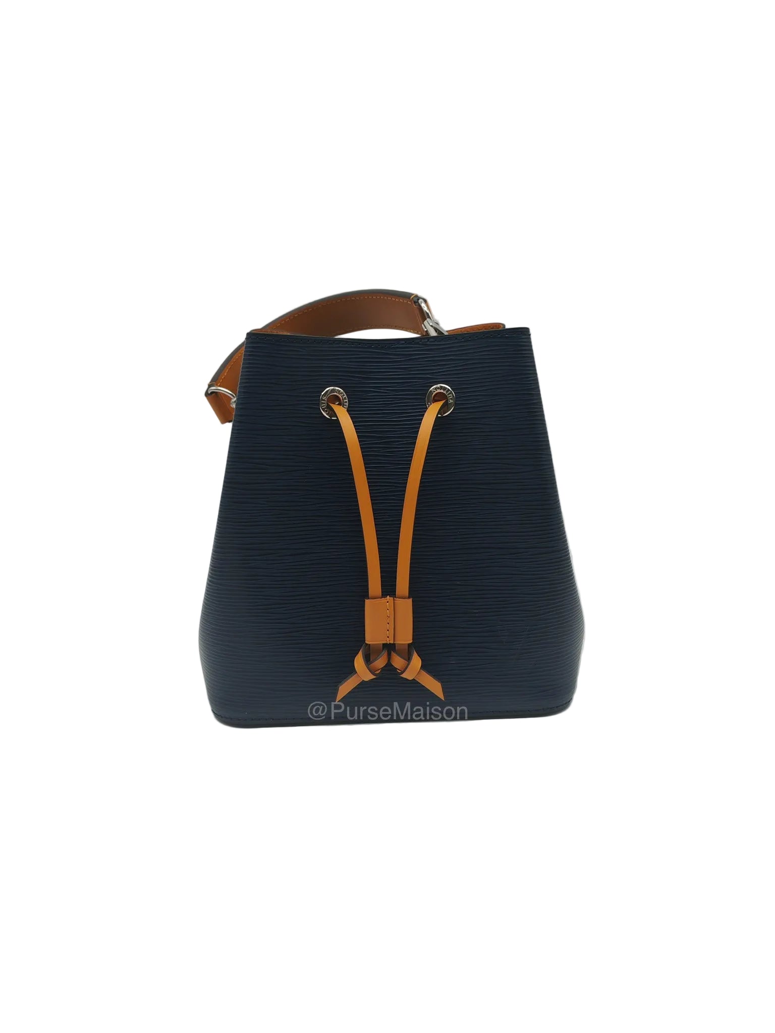 Louis Vuitton Neo Noe BB in Navy Blue Epi Leather & Silver Hardware (Microchip) | Purse Maison Luxury Bags Shop