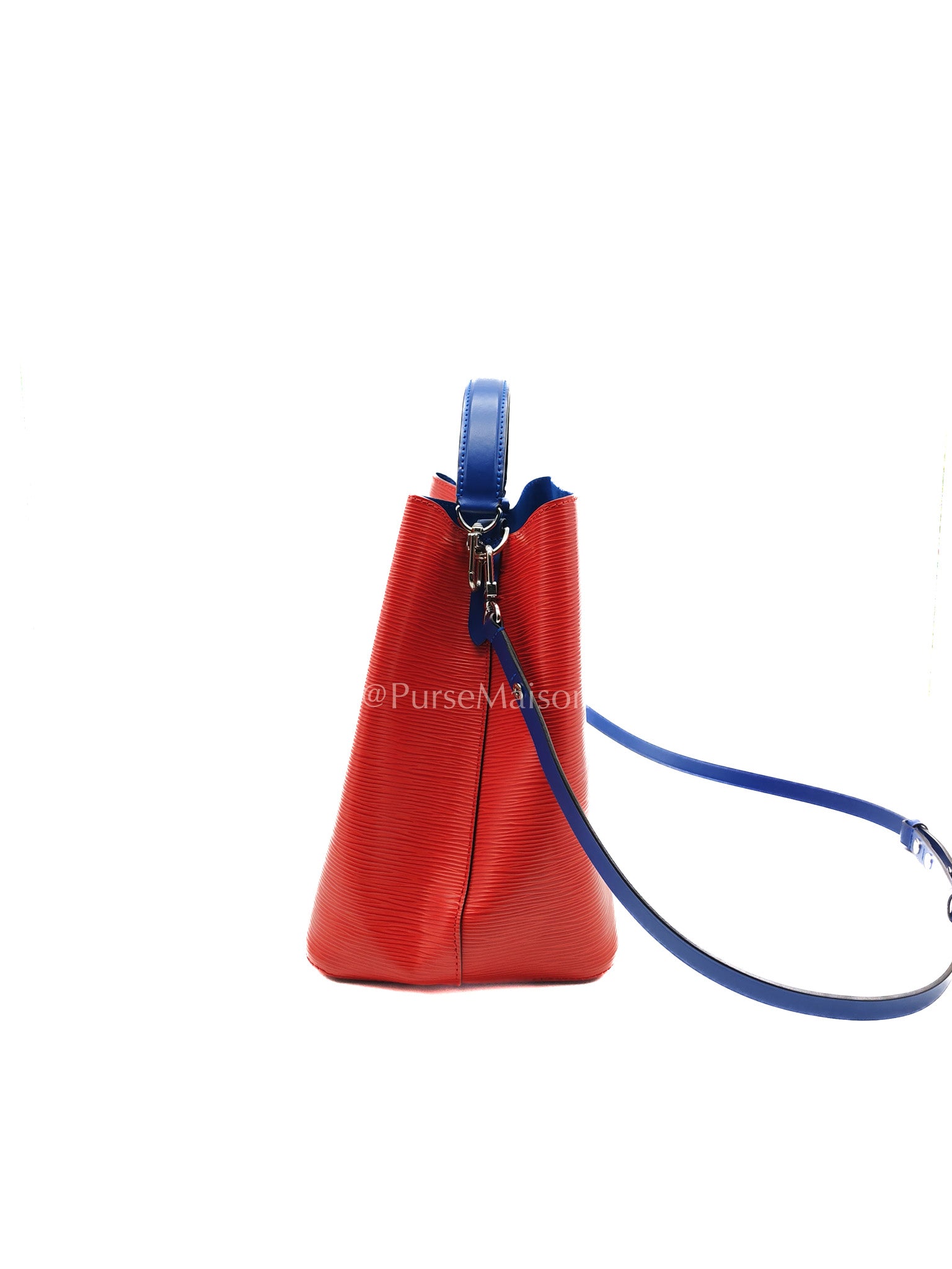 Louis Vuitton Neo Noe MM Coquelicot Red/Blue Epi Leather Bucket Bag (Date Code: SR4138) | Purse Maison Luxury Bags Shop