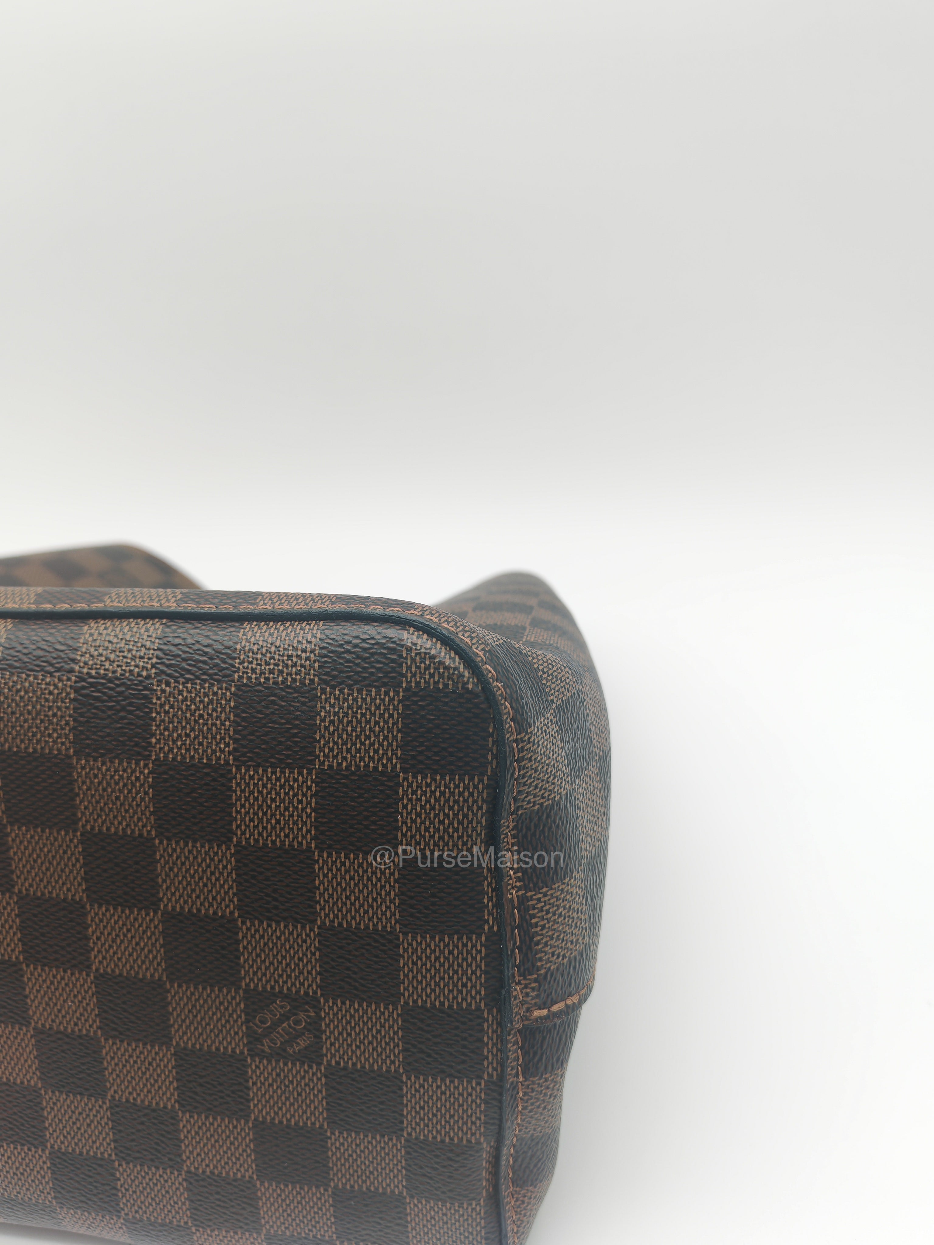Louis Vuitton Neo Noe MM in Damiere Ebene Canvas and Gold Hardware (Datecode: AH4159) | Purse Maison Luxury Bags Shop