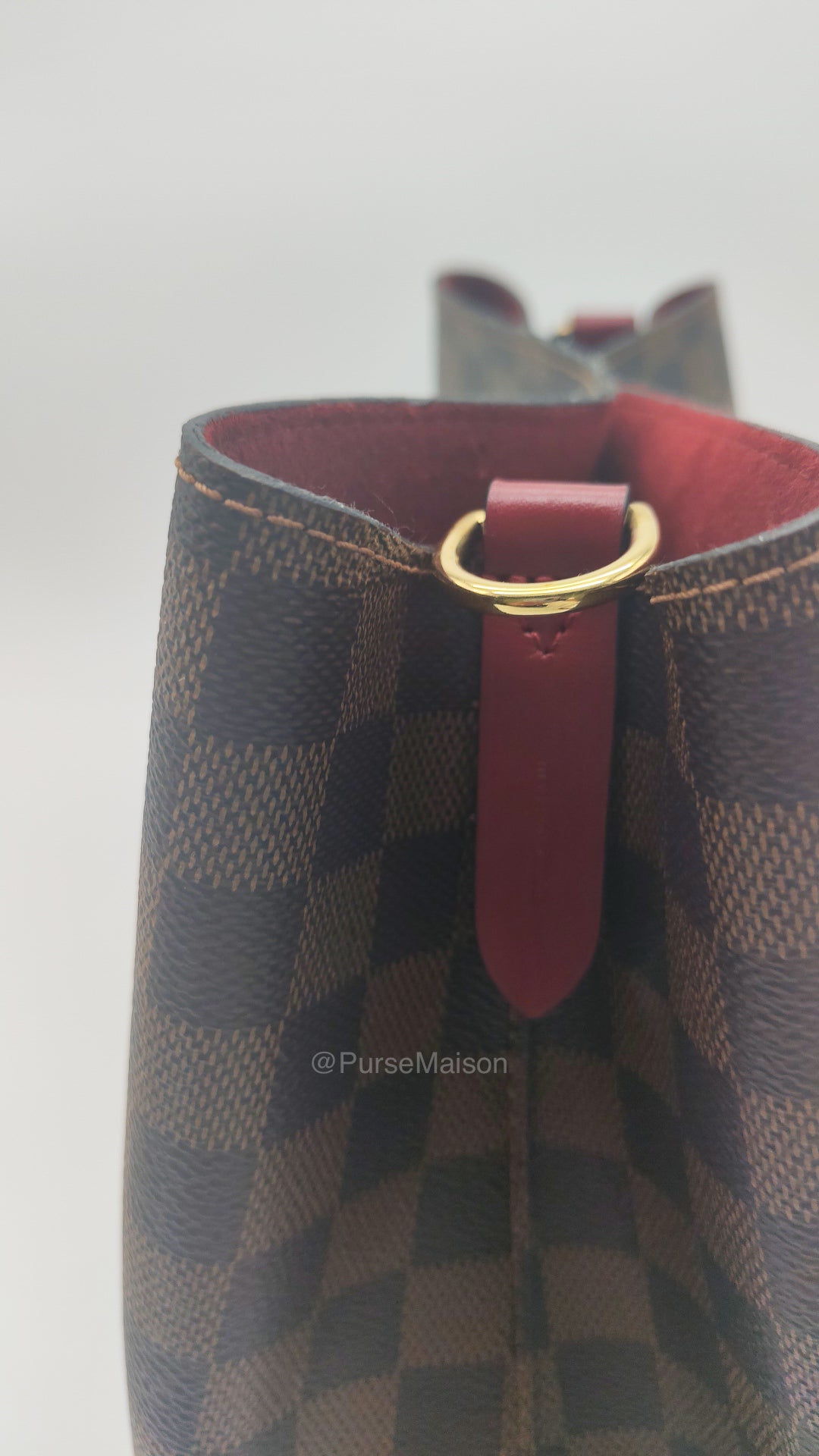 Louis Vuitton Neo Noe MM in Damiere Ebene Canvas and Gold Hardware (Datecode: AH4159) | Purse Maison Luxury Bags Shop