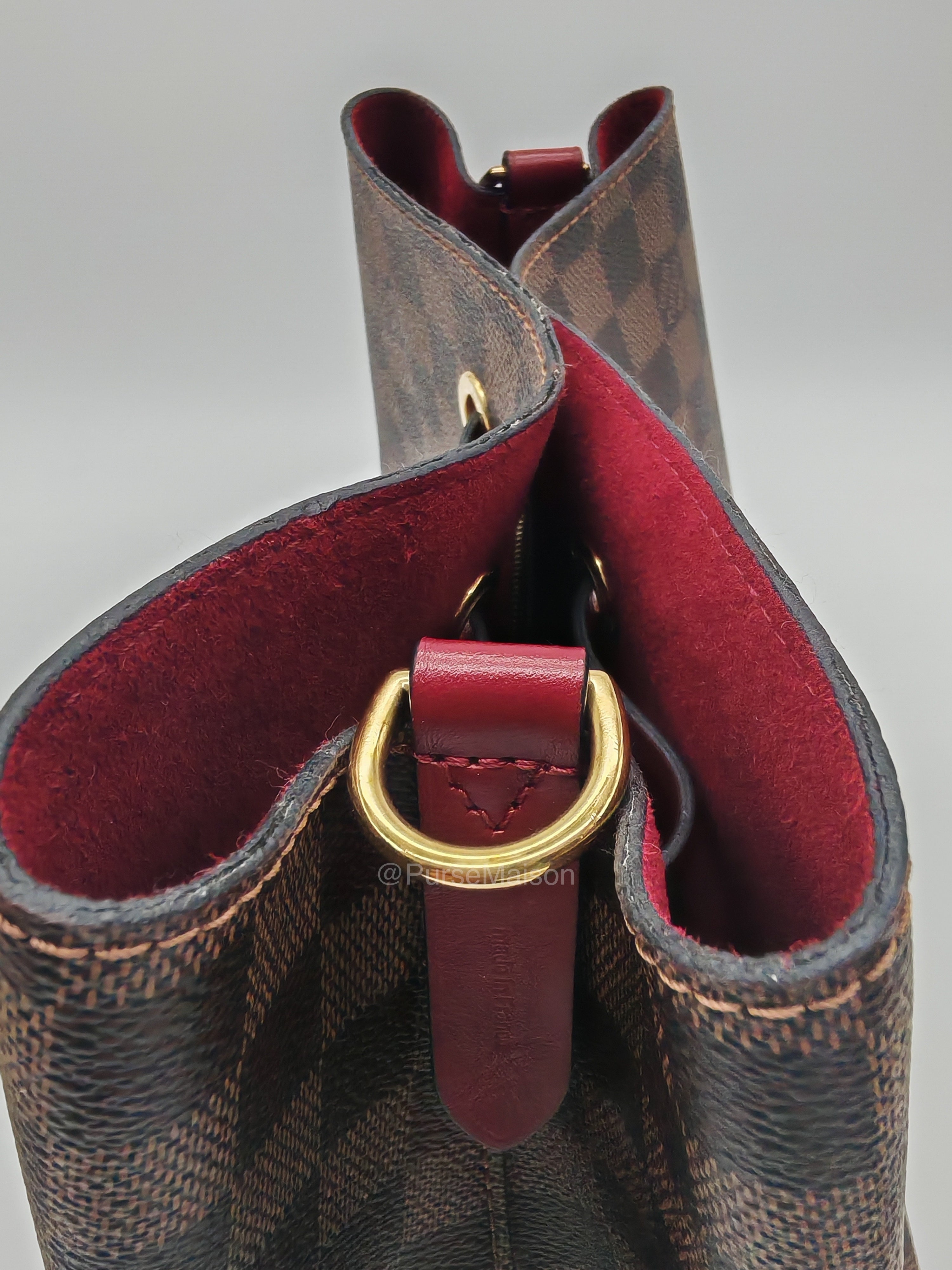 Louis Vuitton Neo Noe MM in Damiere Ebene Canvas and Gold Hardware (Datecode: AH4159) | Purse Maison Luxury Bags Shop