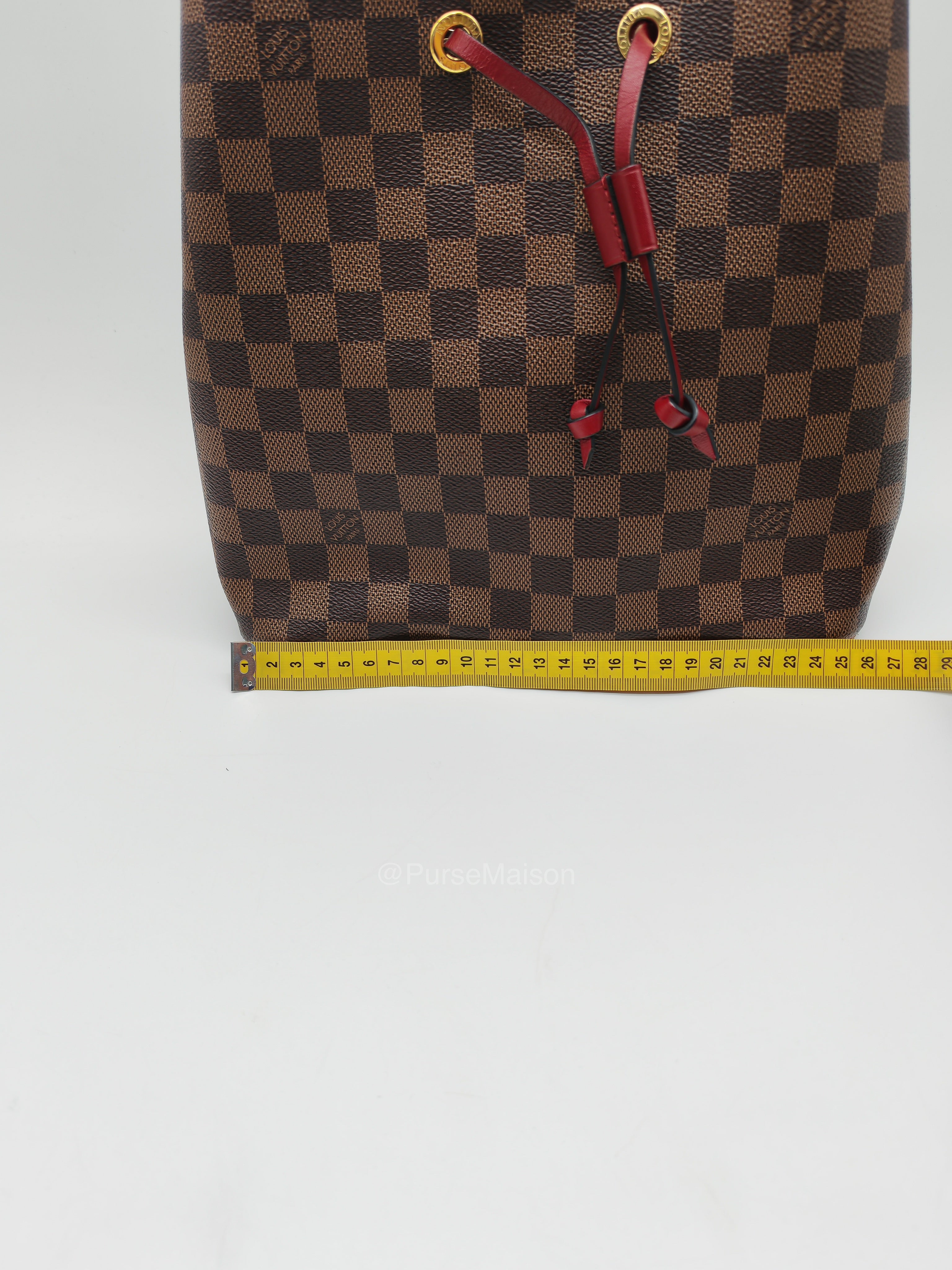 Louis Vuitton Neo Noe MM in Damiere Ebene Canvas and Gold Hardware (Datecode: AH4159) | Purse Maison Luxury Bags Shop
