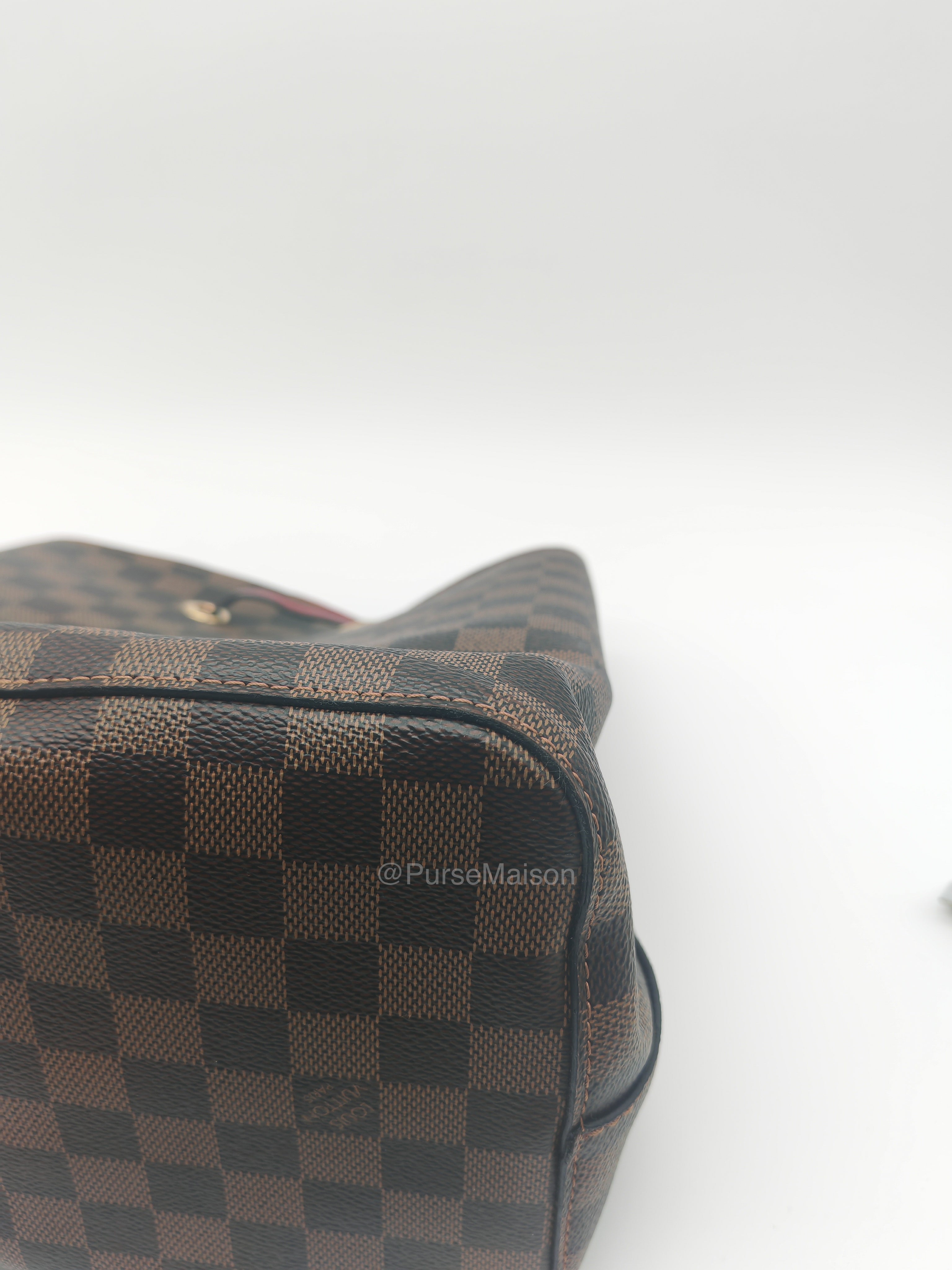 Louis Vuitton Neo Noe MM in Damiere Ebene Canvas and Gold Hardware (Datecode: AH4159) | Purse Maison Luxury Bags Shop