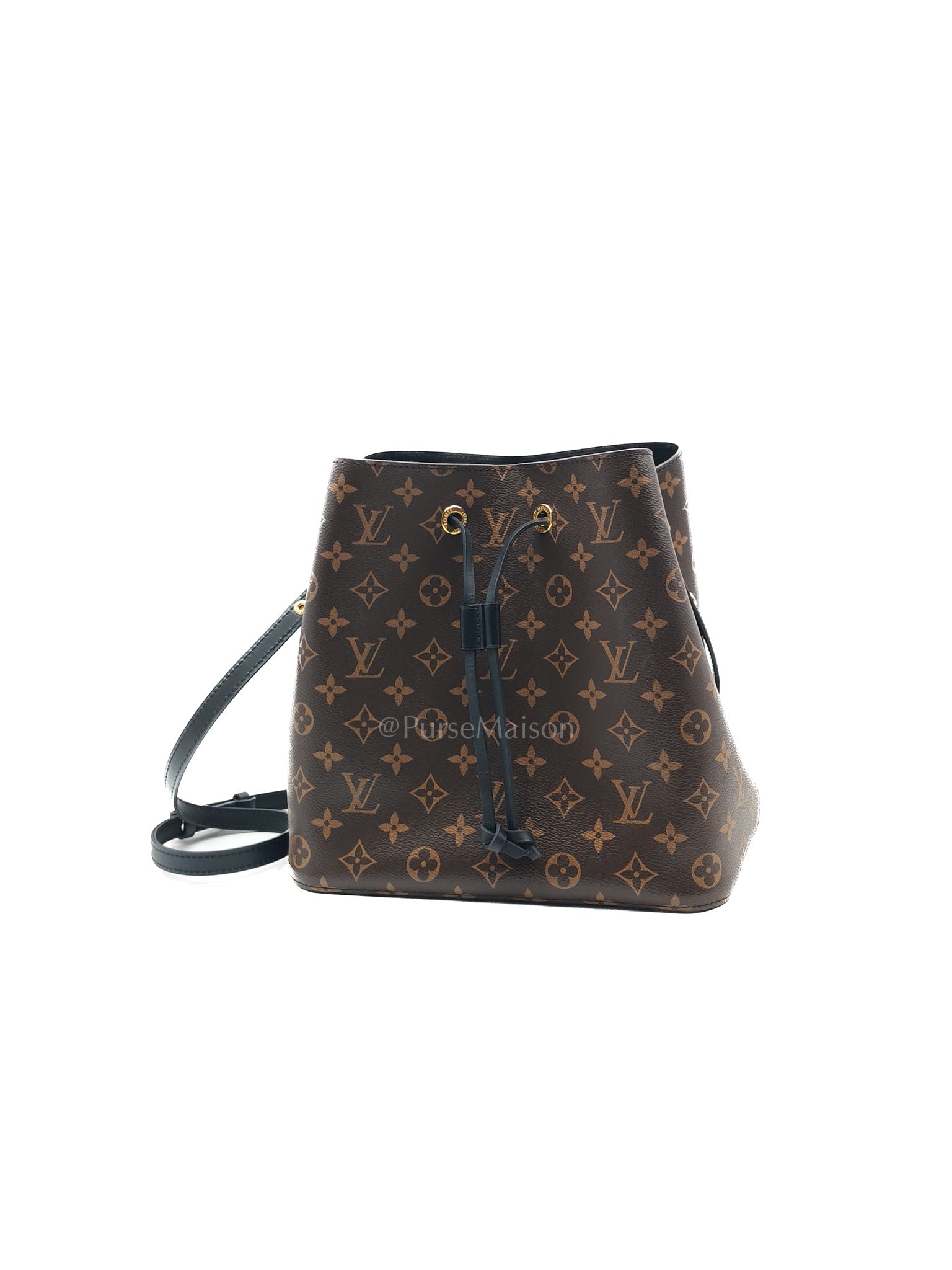 Neo Noe MM in Monogram Canvas & Black Leather Trim (Microchip) | Purse Maison Luxury Bags Shop