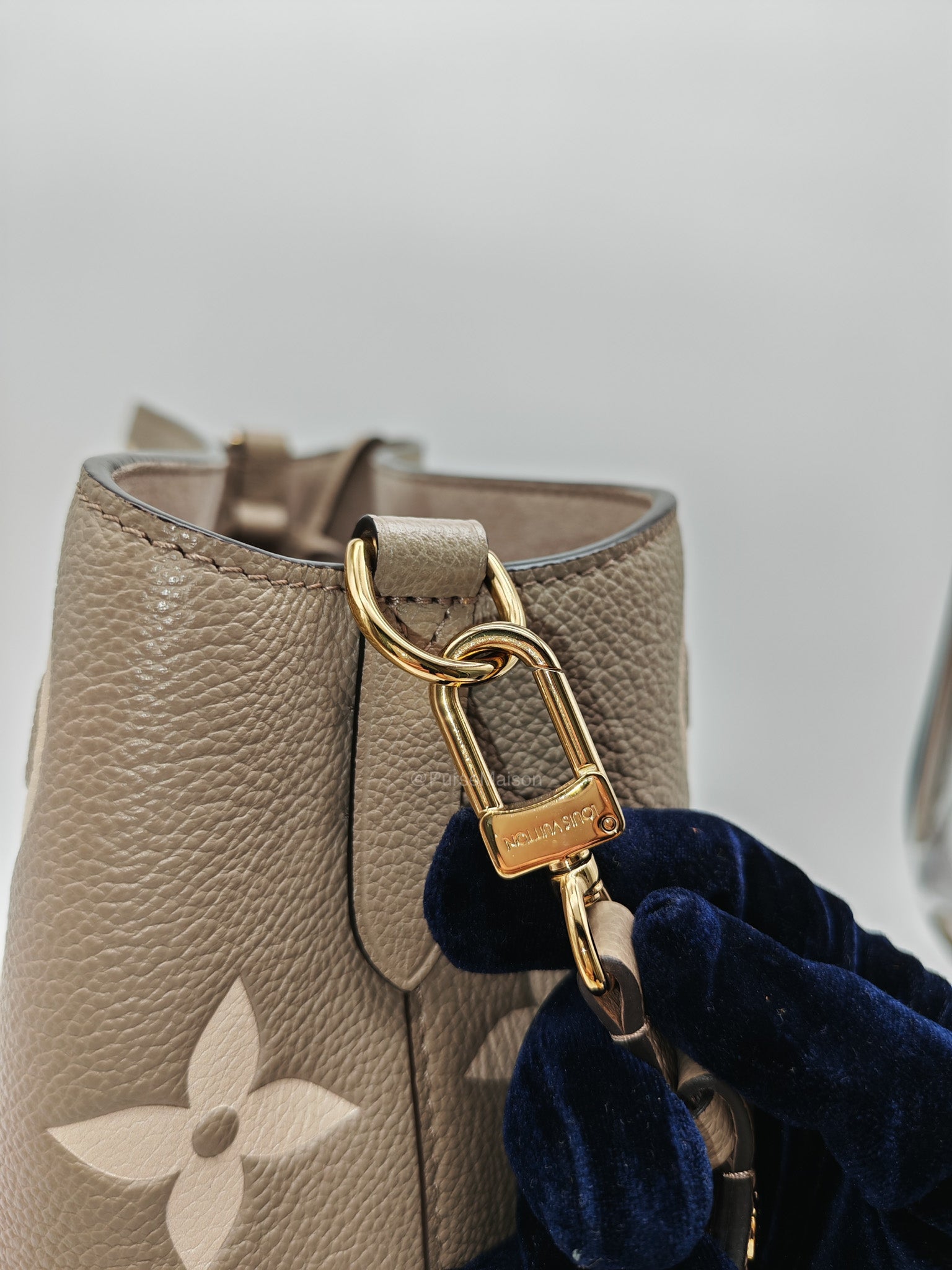 Louis Vuitton Neo Noe MM Tourterelle Empriente Leather Bucket Bag (microchip) | Purse Maison Luxury Bags Shop