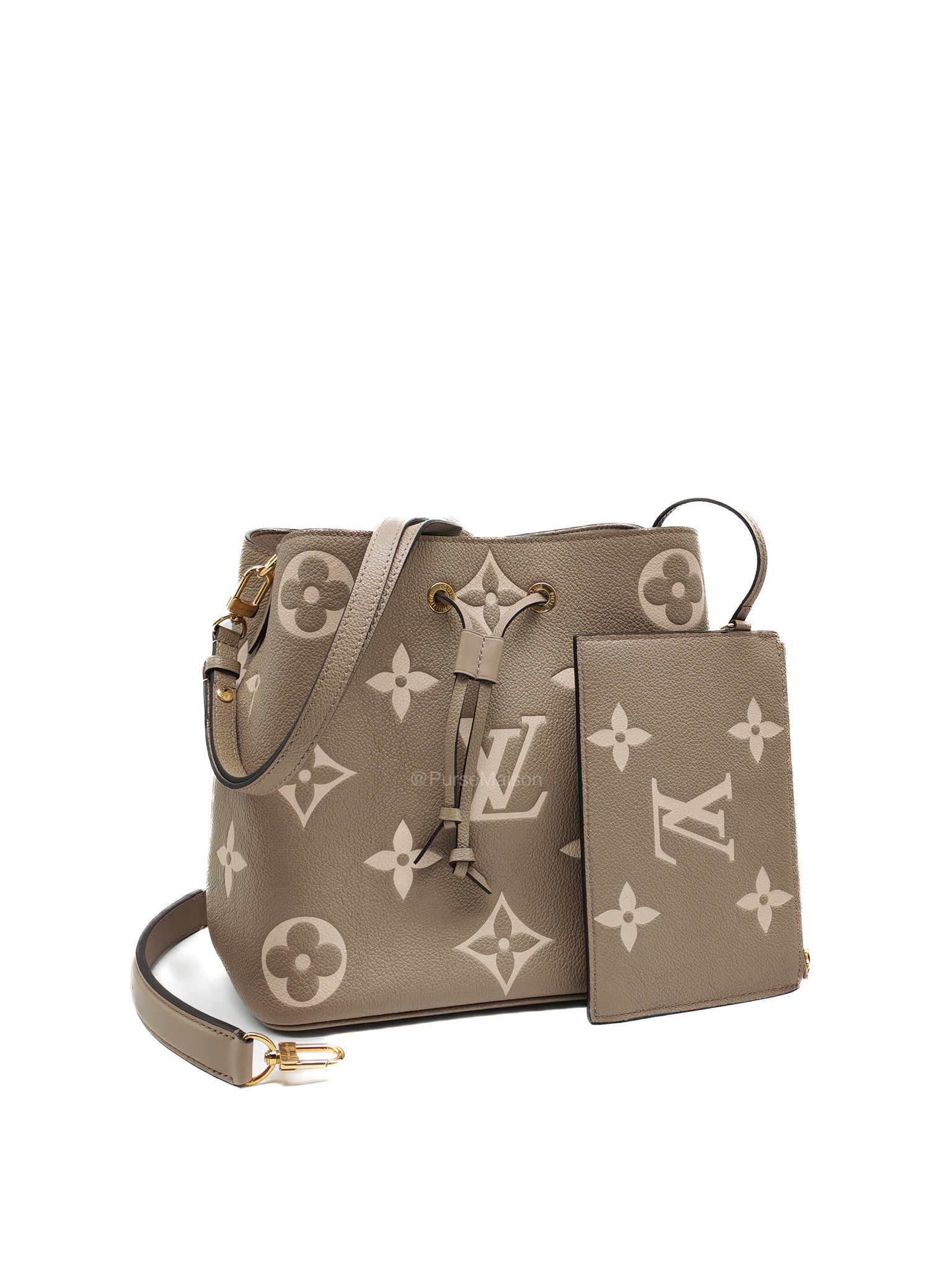 Louis Vuitton Neo Noe MM Tourterelle Empriente Leather Bucket Bag (microchip) | Purse Maison Luxury Bags Shop