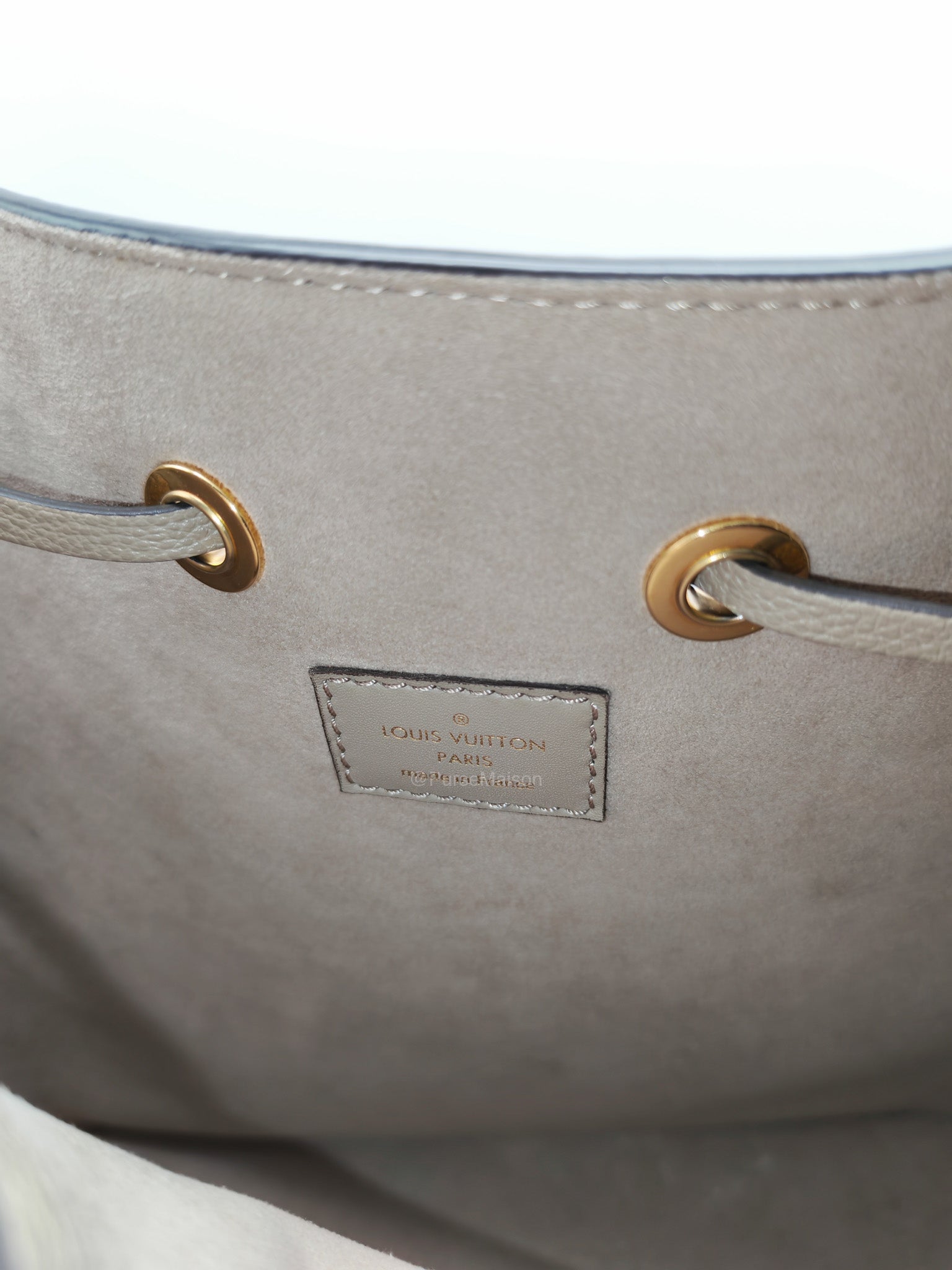 Louis Vuitton Neo Noe MM Tourterelle Empriente Leather Bucket Bag (microchip) | Purse Maison Luxury Bags Shop