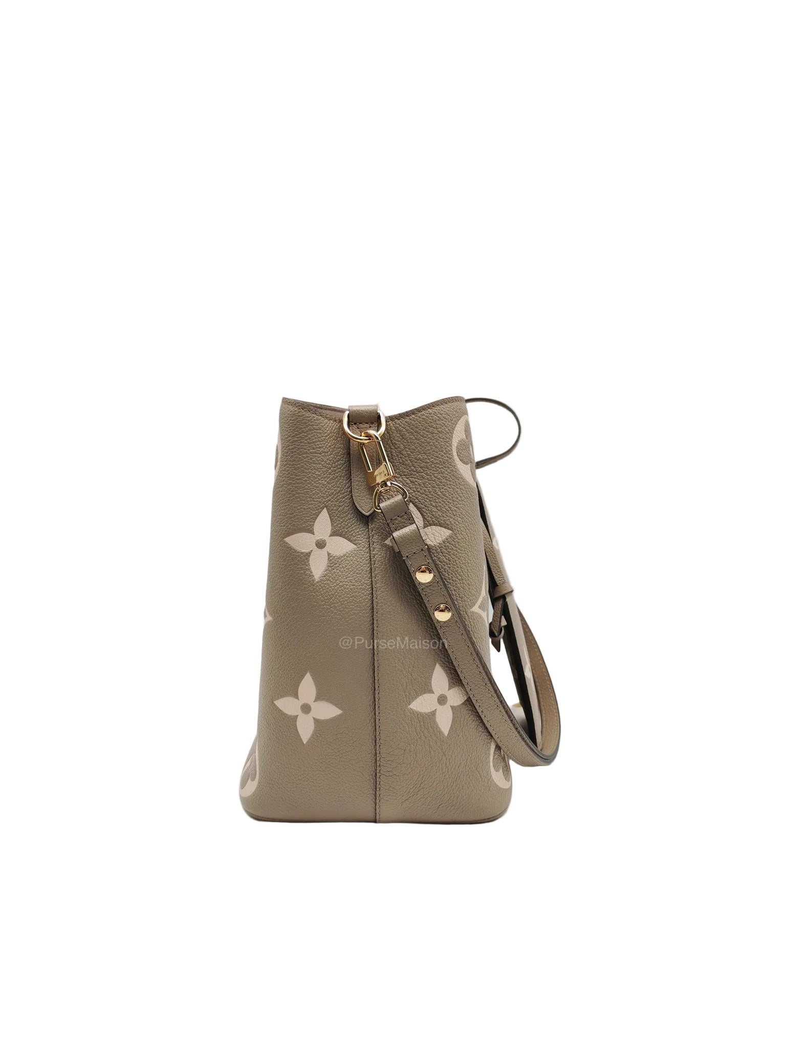 Louis Vuitton Neo Noe MM Tourterelle Empriente Leather Bucket Bag (microchip) | Purse Maison Luxury Bags Shop