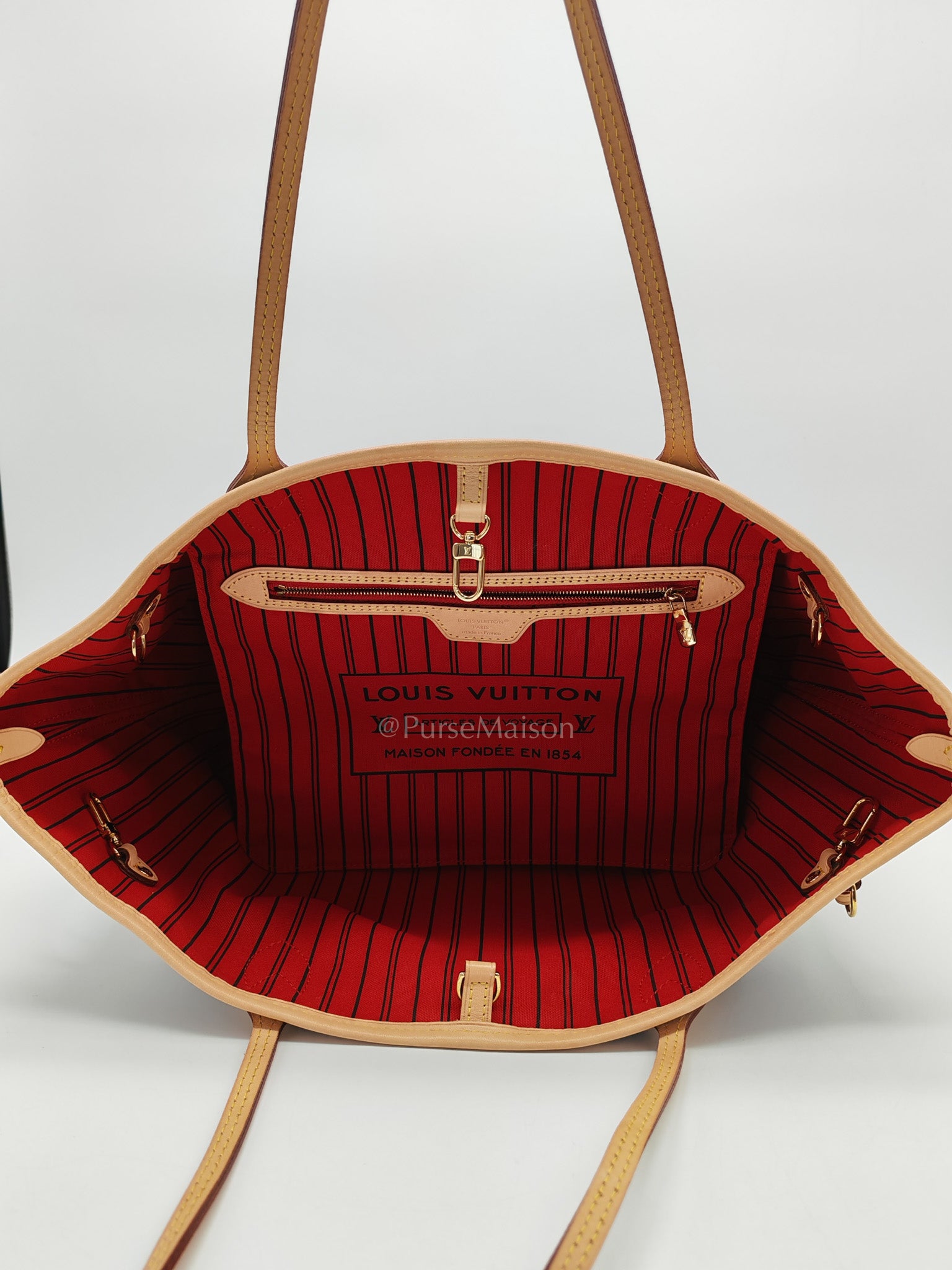 Louis Vuitton Neverfull Bandouliere Inside Out MM in Monogram Canvas (Microchip) | Purse Maison Luxury Bags Shop