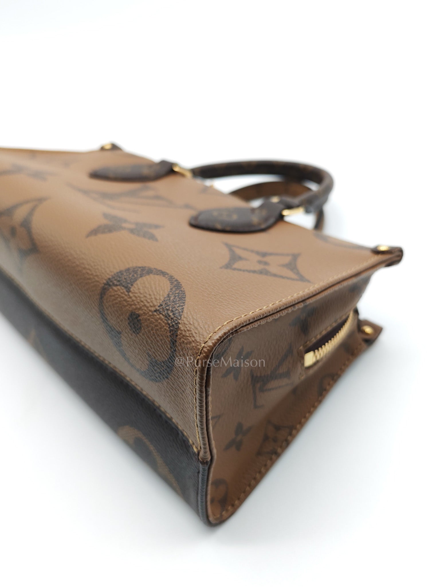 Louis Vuitton On The Go East West in Monogram Reverse Canvas (Microchip) | Purse Maison Luxury Bags Shop