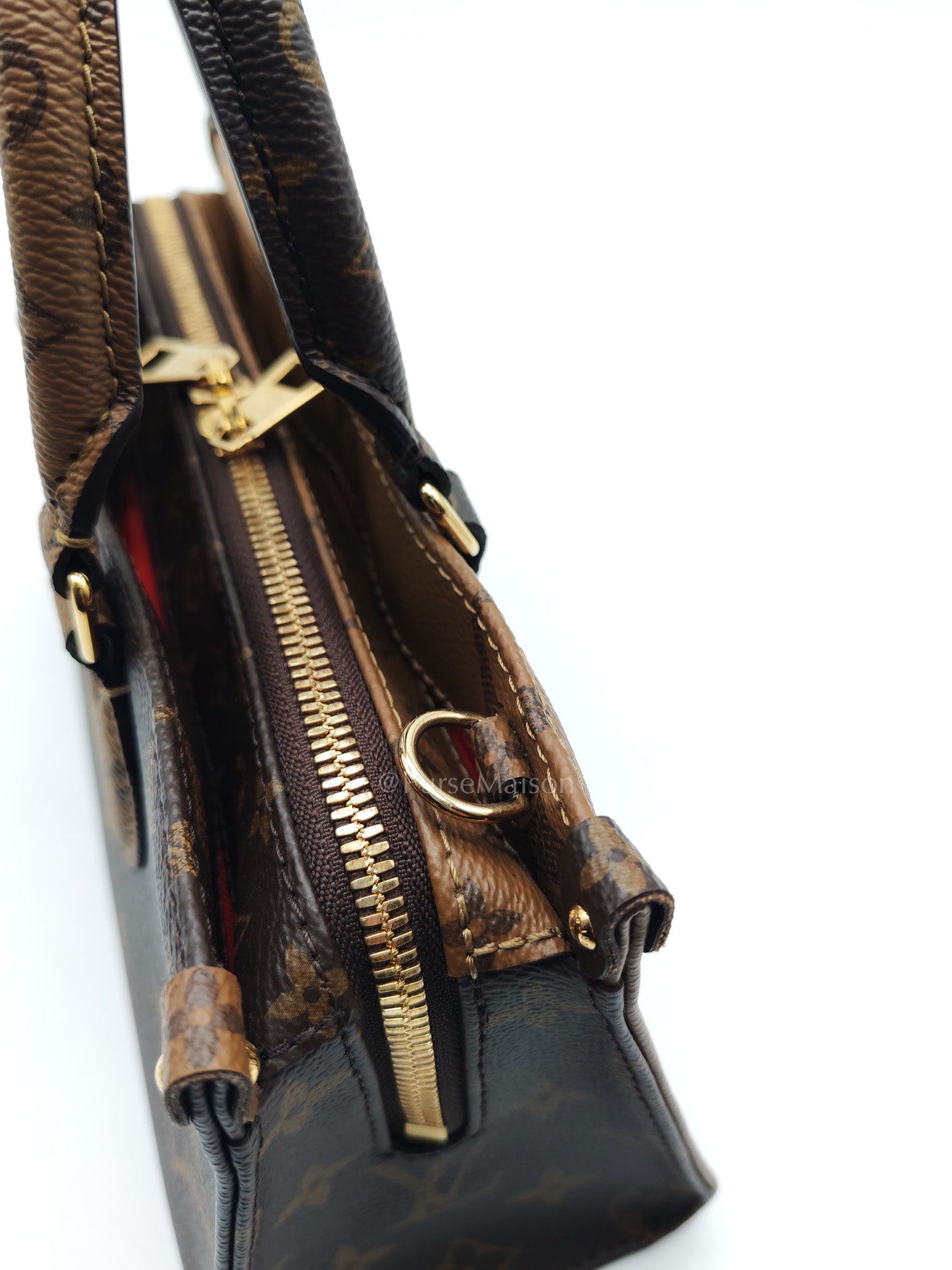 Louis Vuitton On The Go East West in Monogram Reverse Canvas (Microchip) | Purse Maison Luxury Bags Shop