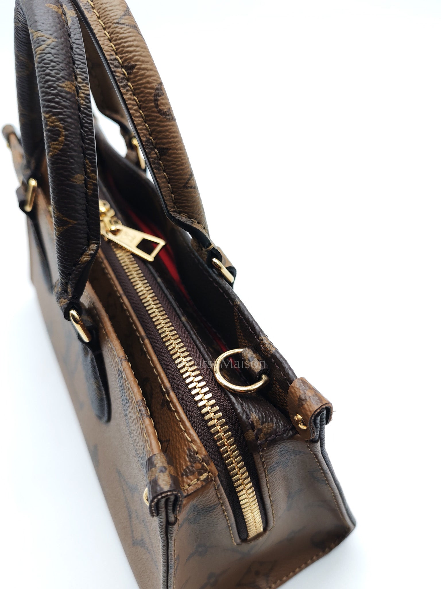 Louis Vuitton On The Go East West in Monogram Reverse Canvas (Microchip) | Purse Maison Luxury Bags Shop