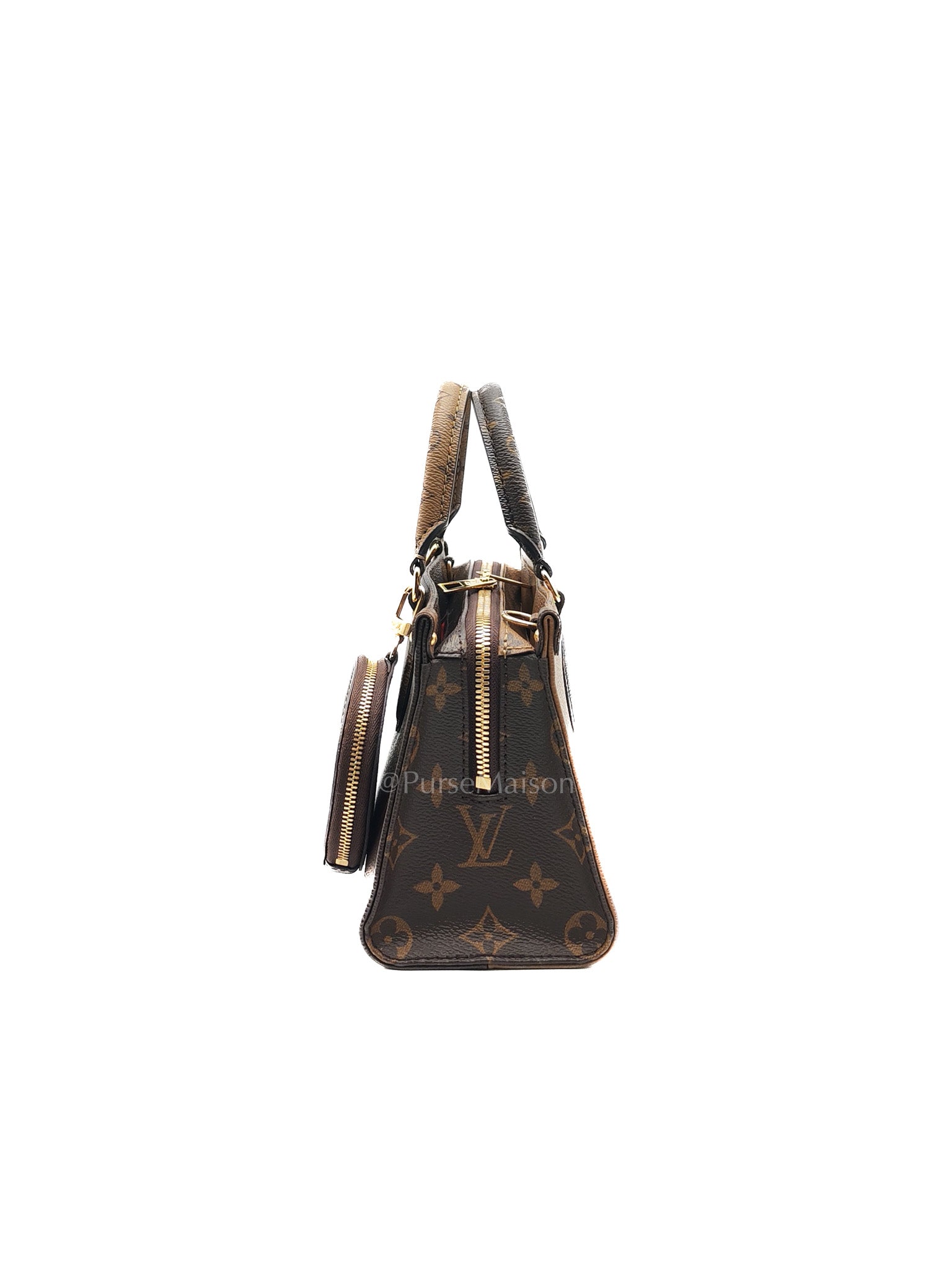 Louis Vuitton On The Go East West in Monogram Reverse Canvas (Microchip) | Purse Maison Luxury Bags Shop