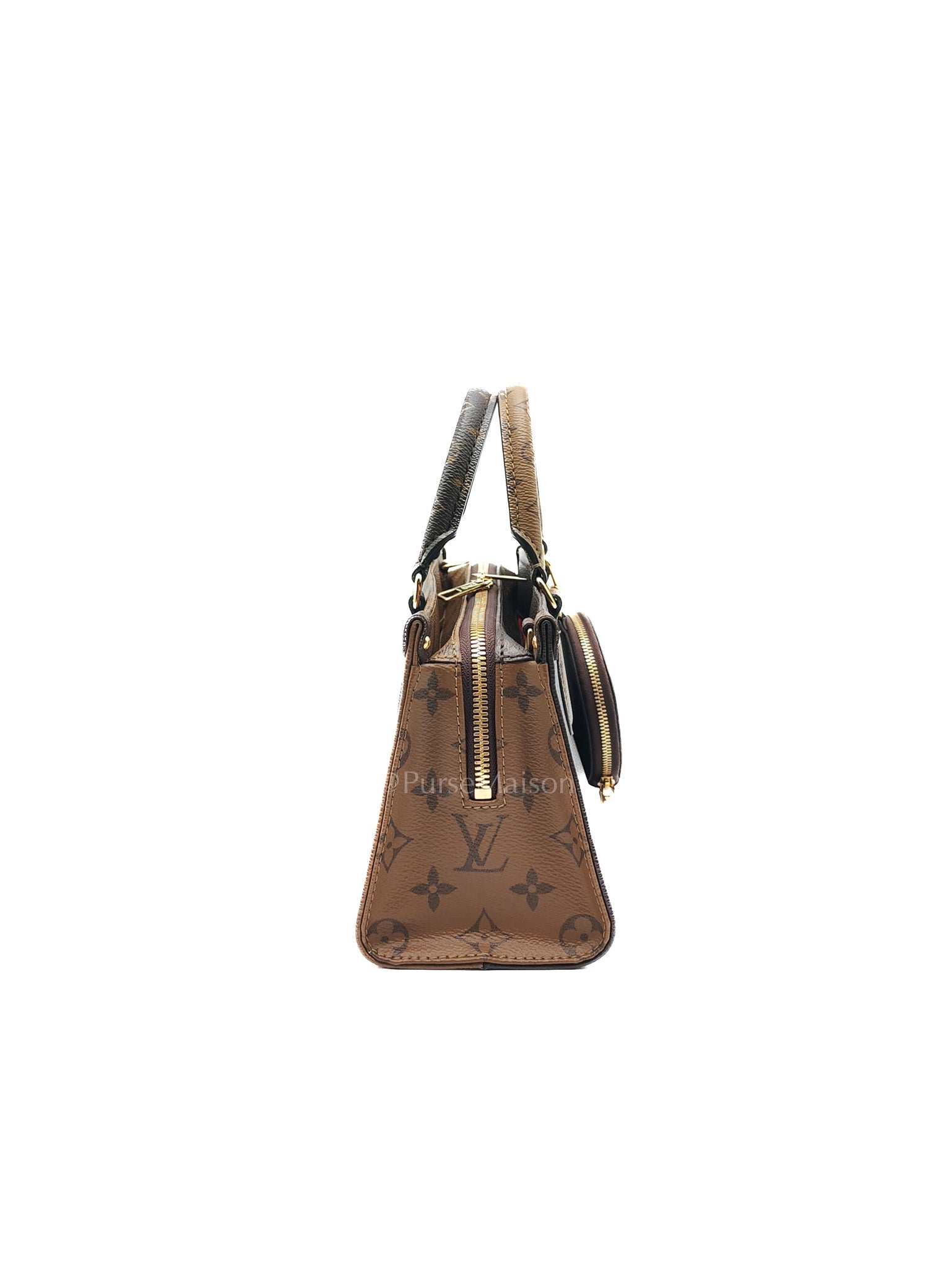 Louis Vuitton On The Go East West in Monogram Reverse Canvas (Microchip) | Purse Maison Luxury Bags Shop