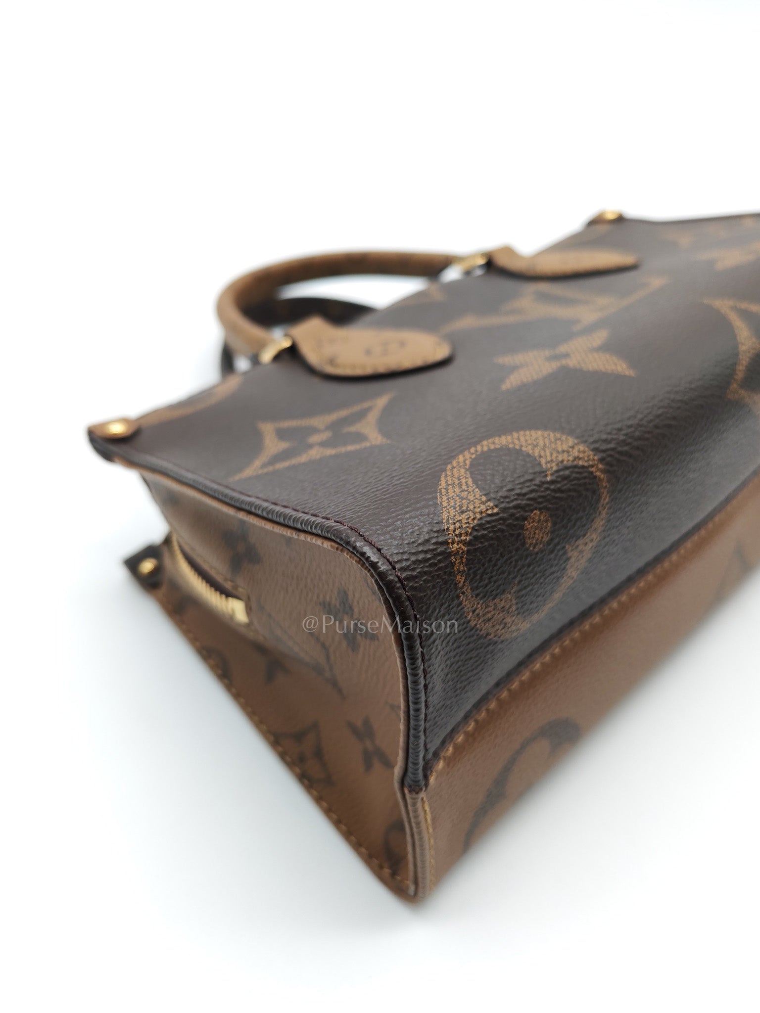 Louis Vuitton On The Go East West in Monogram Reverse Canvas (Microchip) | Purse Maison Luxury Bags Shop