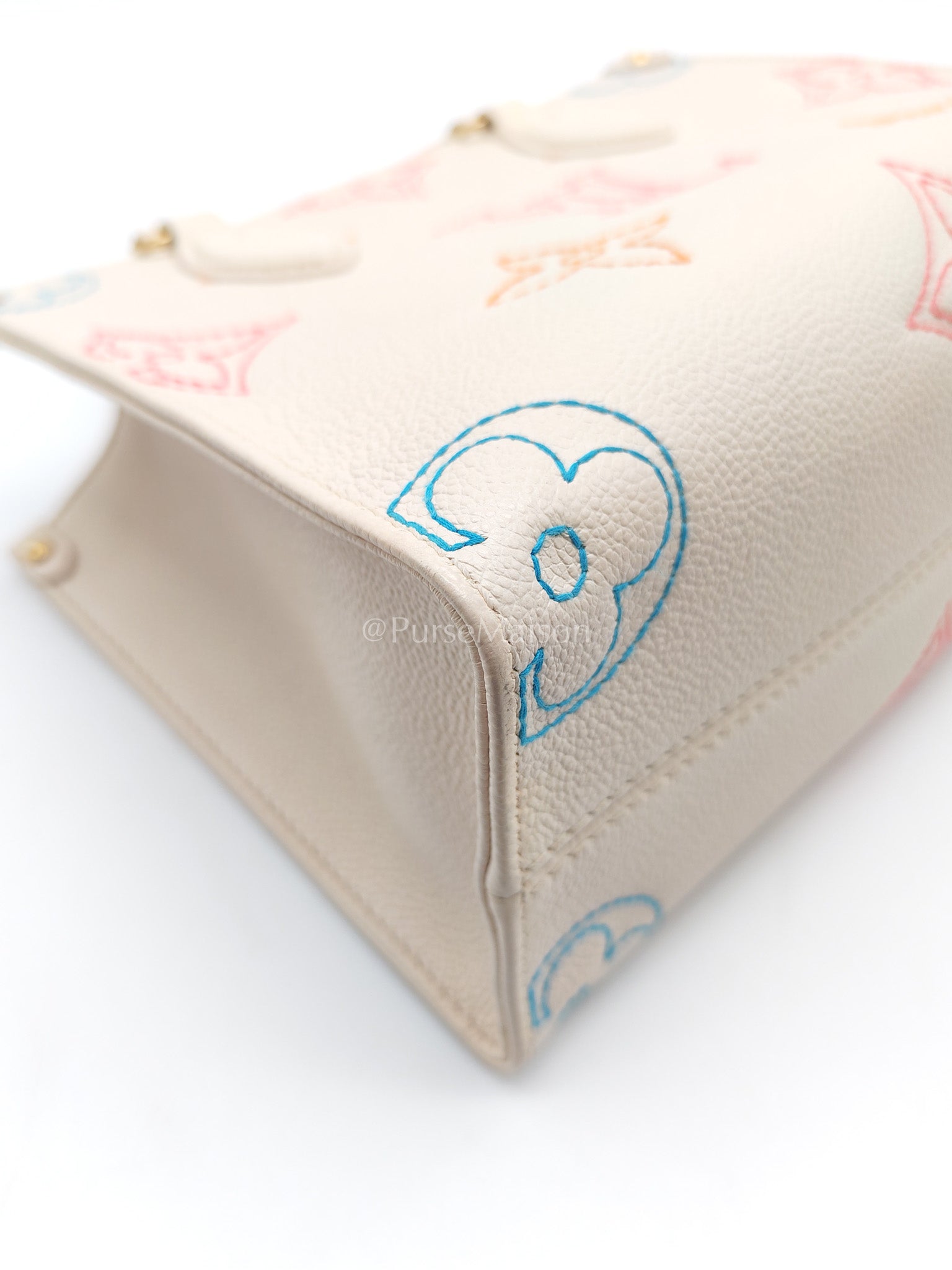 Louis Vuitton On The Go PM in White Monogram Empreinte Leather (Microchip) | Purse Maison Luxury Bags Shop