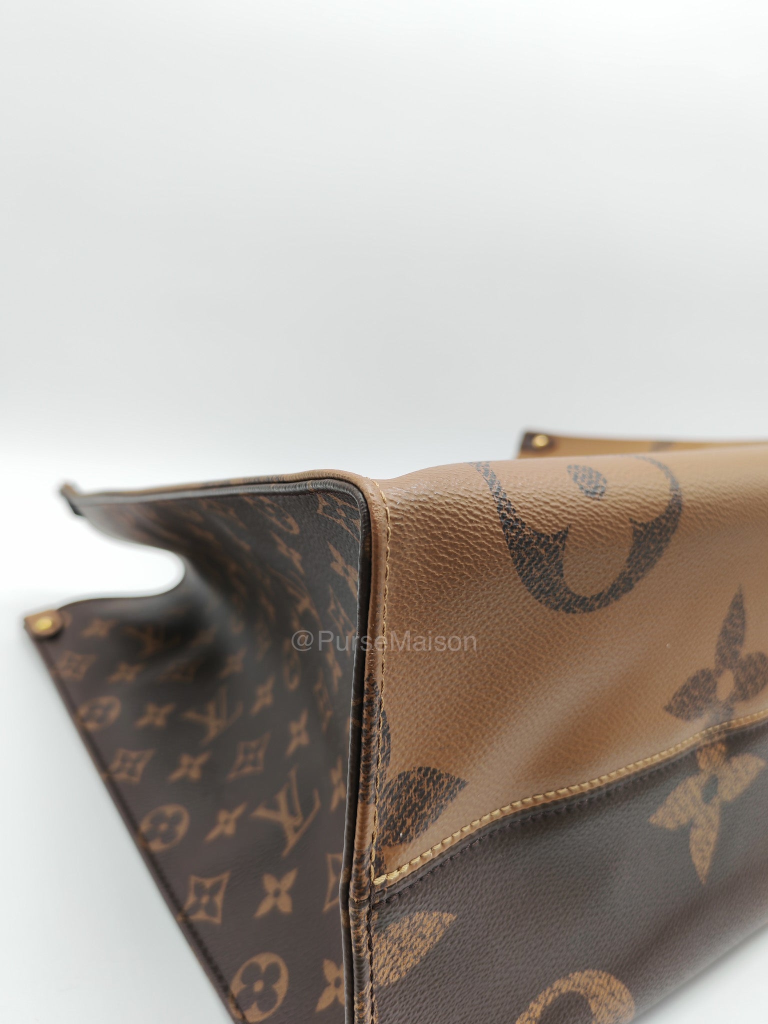 Louis Vuitton OntheGo GM Tote Bag in Reverse Monogram Canvas (Date Code: FL0250) | Purse Maison Luxury Bags Shop