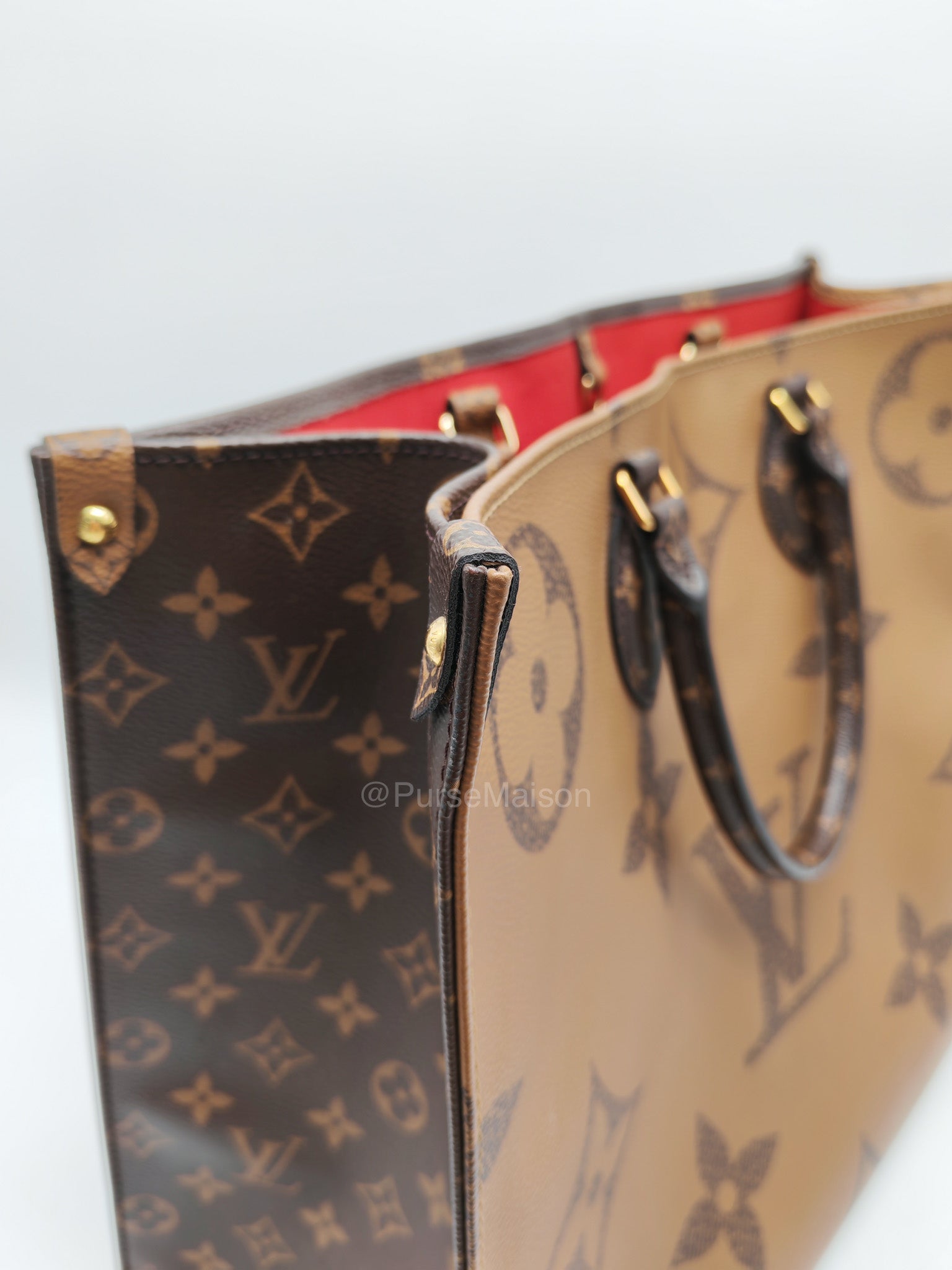 Louis Vuitton OntheGo GM Tote Bag in Reverse Monogram Canvas (Date Code: FL0250) | Purse Maison Luxury Bags Shop