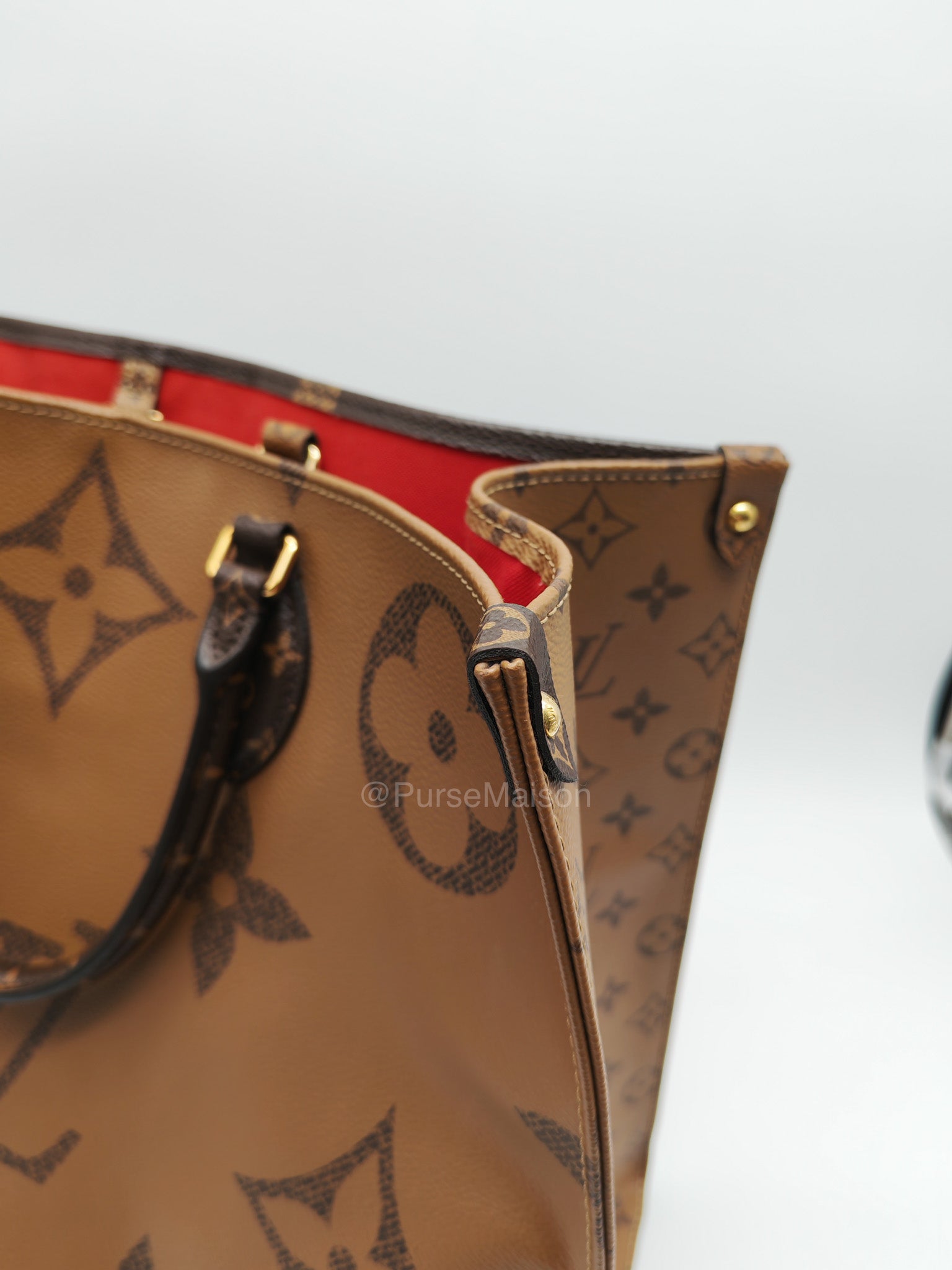 Louis Vuitton OntheGo GM Tote Bag in Reverse Monogram Canvas (Date Code: FL0250) | Purse Maison Luxury Bags Shop