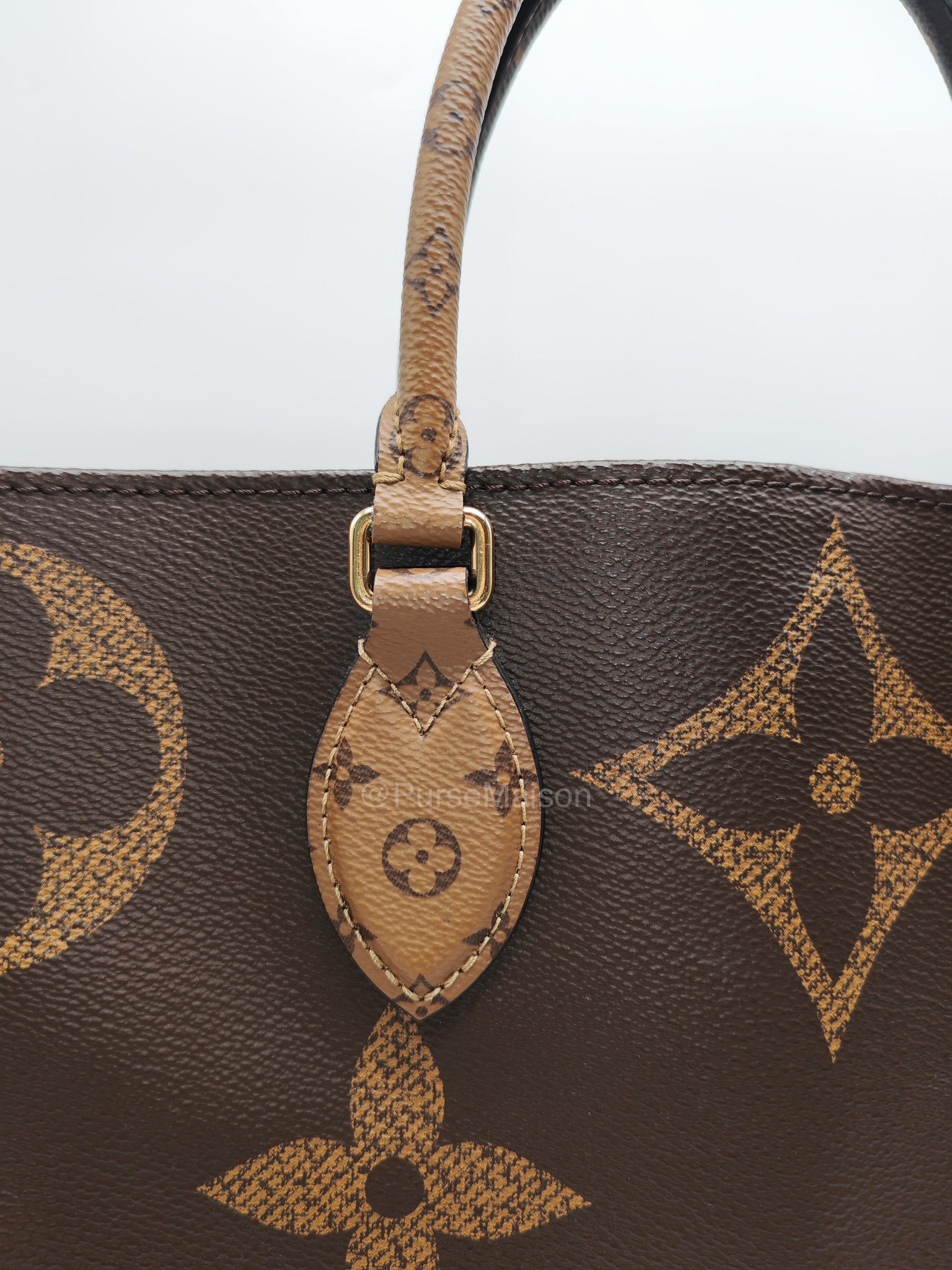 Louis Vuitton OntheGo GM Tote Bag in Reverse Monogram Canvas (Date Code: FL0250) | Purse Maison Luxury Bags Shop