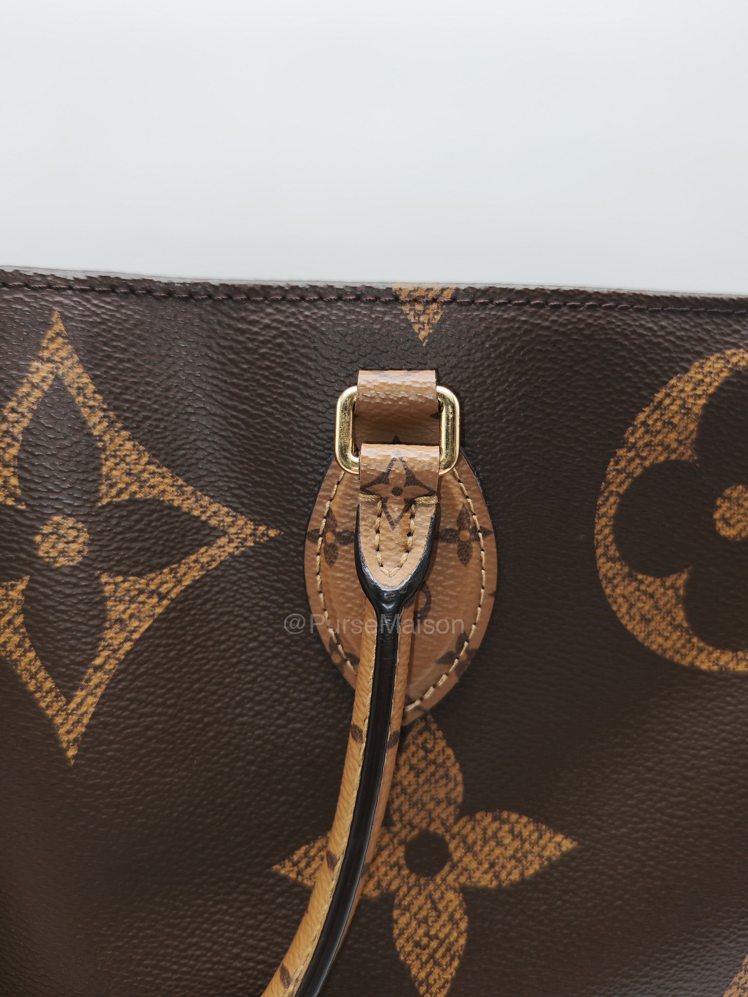 Louis Vuitton OntheGo GM Tote Bag in Reverse Monogram Canvas (Date Code: FL0250) | Purse Maison Luxury Bags Shop
