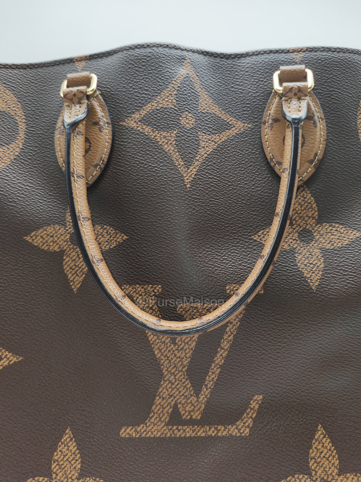 Louis Vuitton OntheGo GM Tote Bag in Reverse Monogram Canvas (Date Code: FL0250) | Purse Maison Luxury Bags Shop