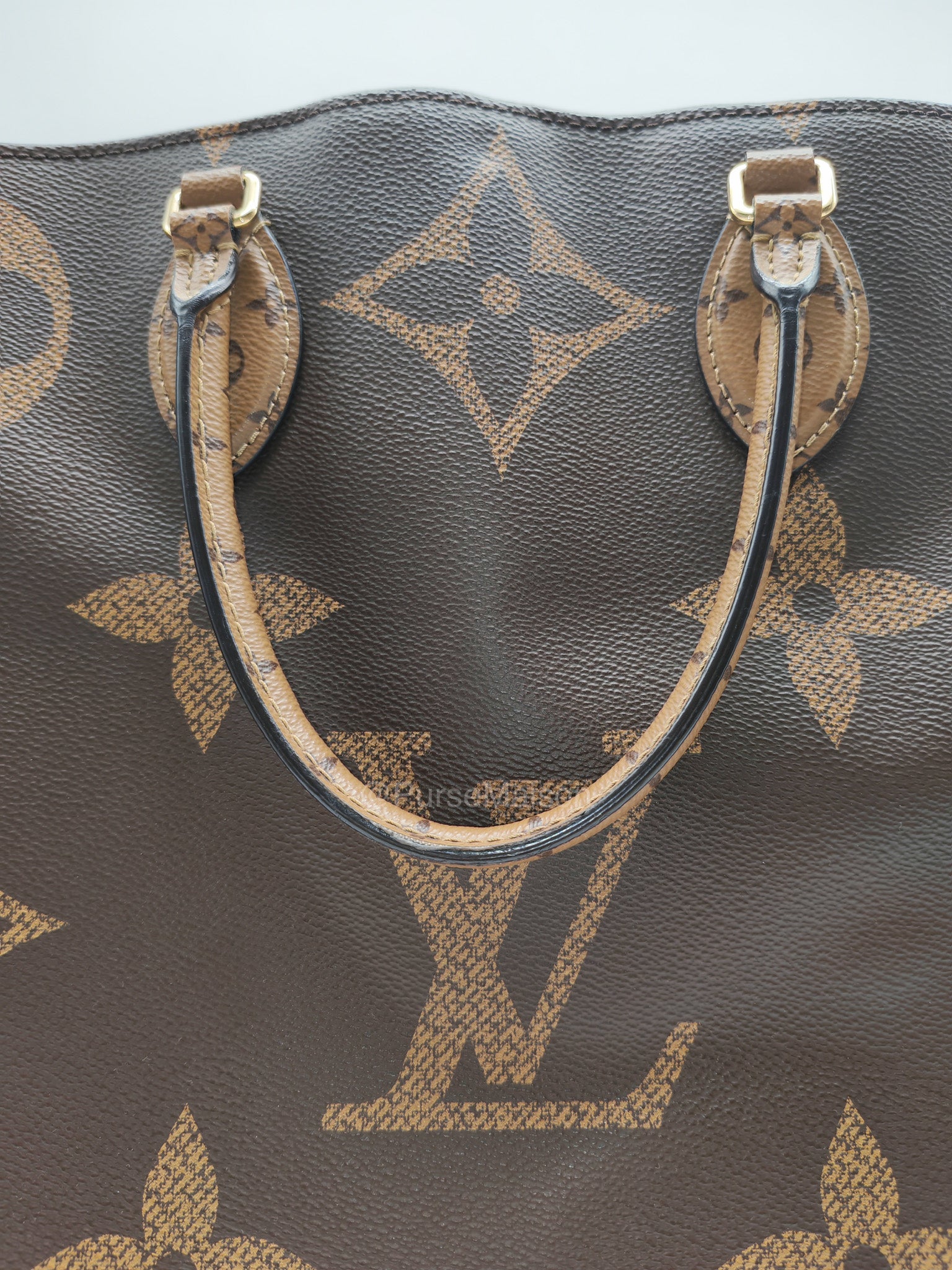 Louis Vuitton OntheGo GM Tote Bag in Reverse Monogram Canvas (Date Code: FL0250) | Purse Maison Luxury Bags Shop