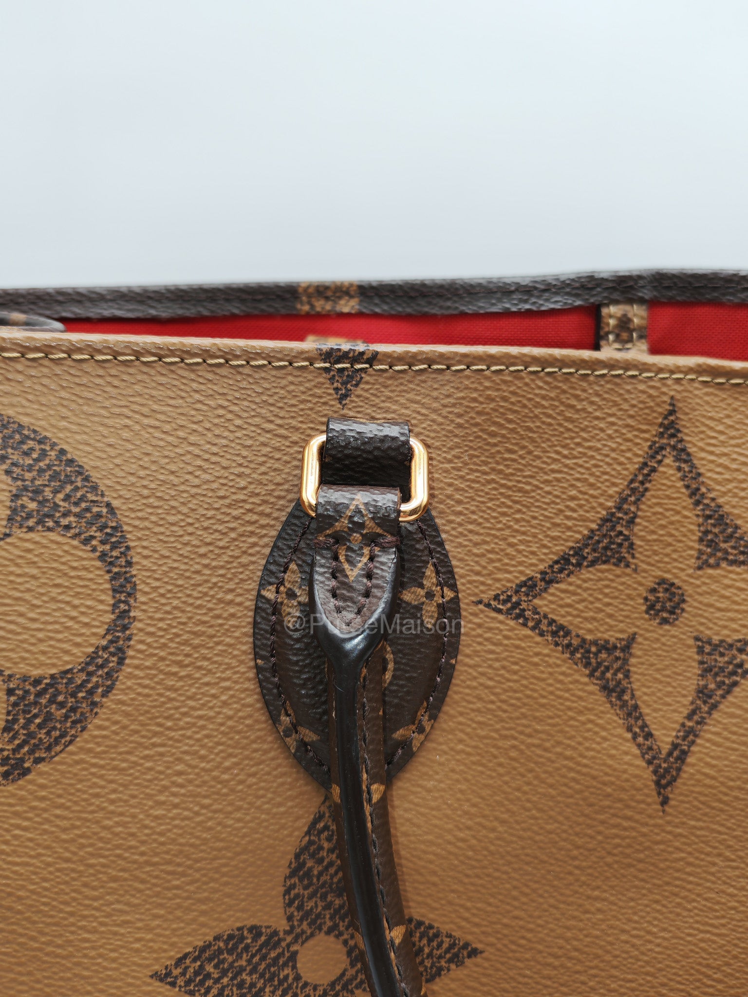 Louis Vuitton OntheGo GM Tote Bag in Reverse Monogram Canvas (Date Code: FL0250) | Purse Maison Luxury Bags Shop