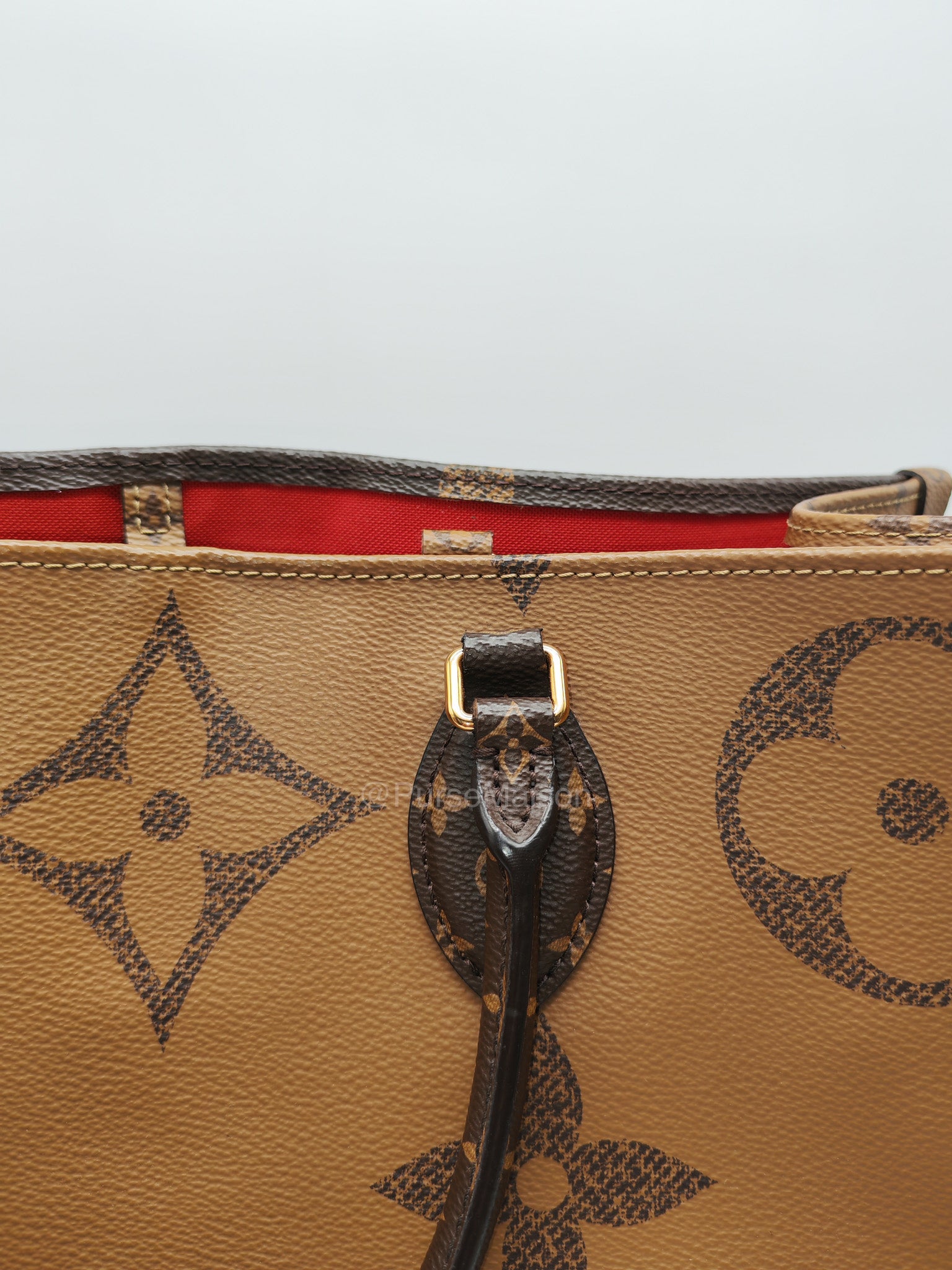 Louis Vuitton OntheGo GM Tote Bag in Reverse Monogram Canvas (Date Code: FL0250) | Purse Maison Luxury Bags Shop