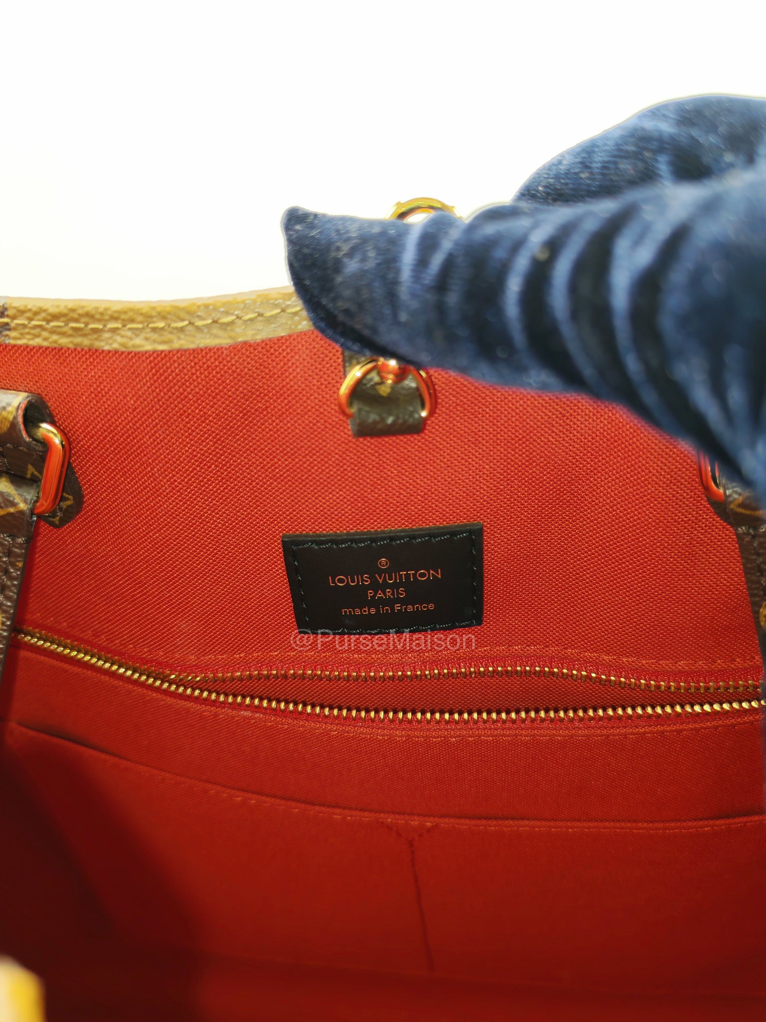 Louis Vuitton OntheGo GM Tote Bag in Reverse Monogram Canvas (Date Code: FL0250) | Purse Maison Luxury Bags Shop