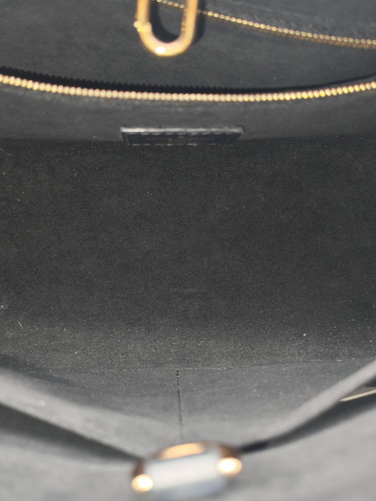 Louis Vuitton OntheGo MM In Black Monogram Empreinte Leather and Gold Hardware Microchip | Purse Maison Luxury Bags Shop