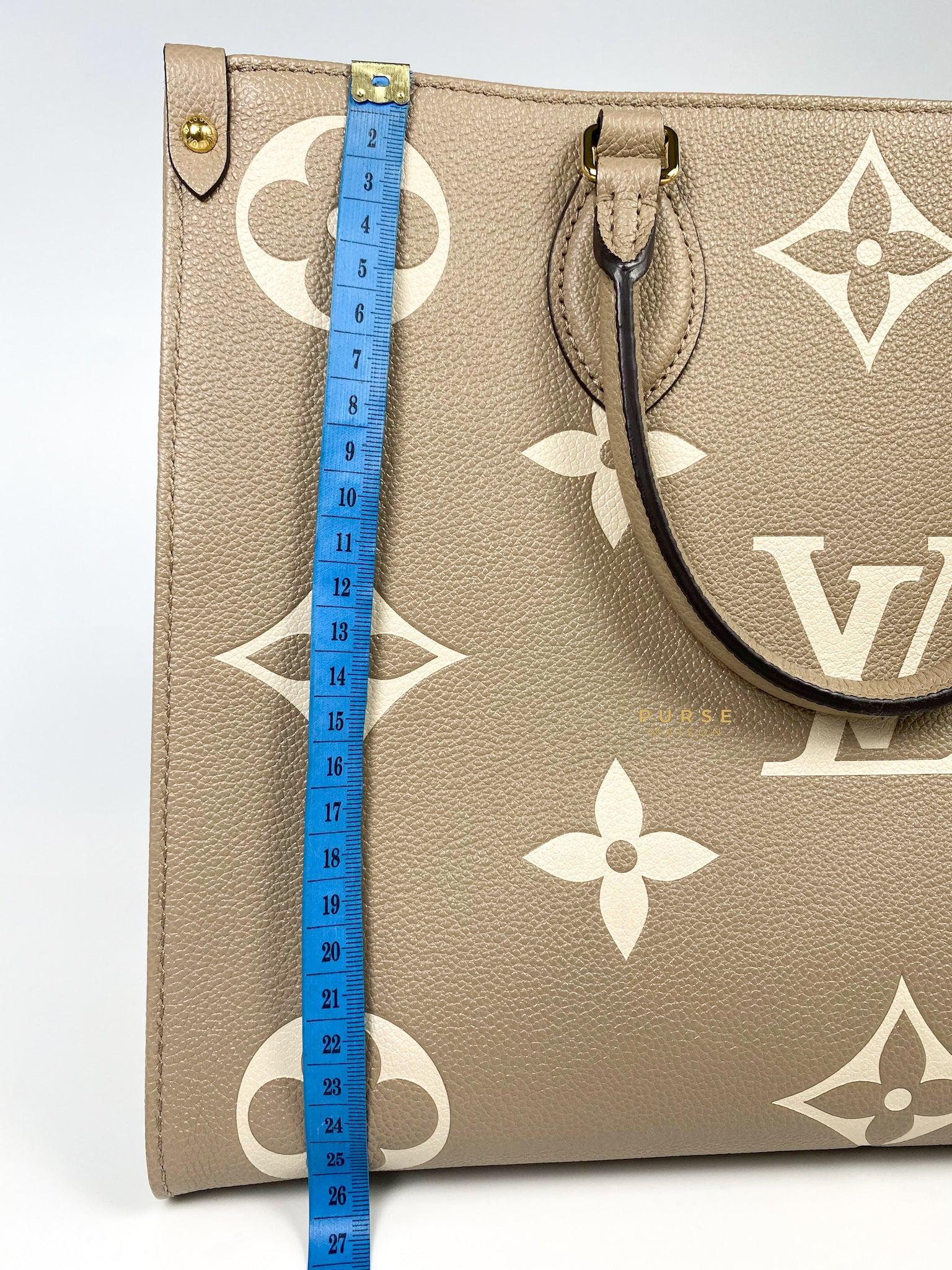 Louis Vuitton OnTheGo (OTG) MM Empreinte Monogram Tourterelle Beige/Cream (Microchip)