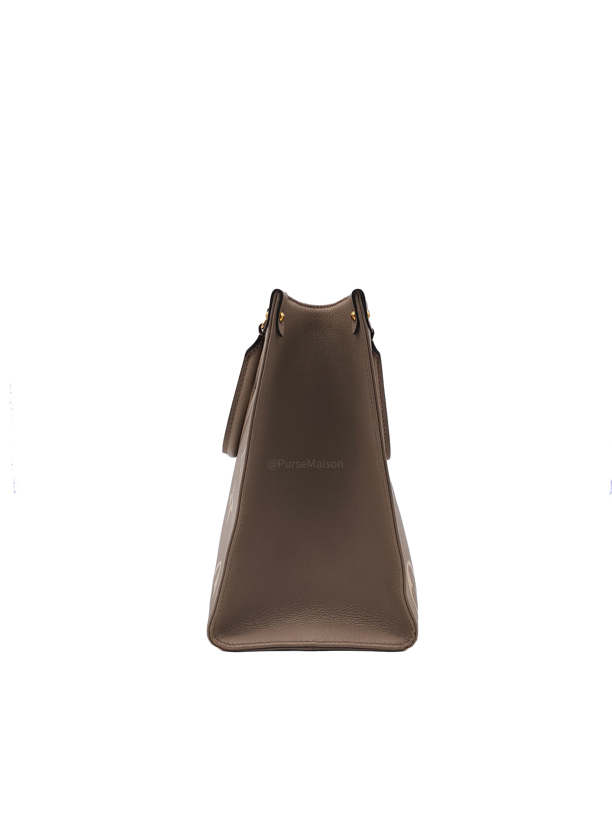 Louis Vuitton OntheGo (OTG) MM in Tourterelle/Creme Monogram Empriente Leather and Gold Hardware Microchip | Purse Maison Luxury Bags Shop