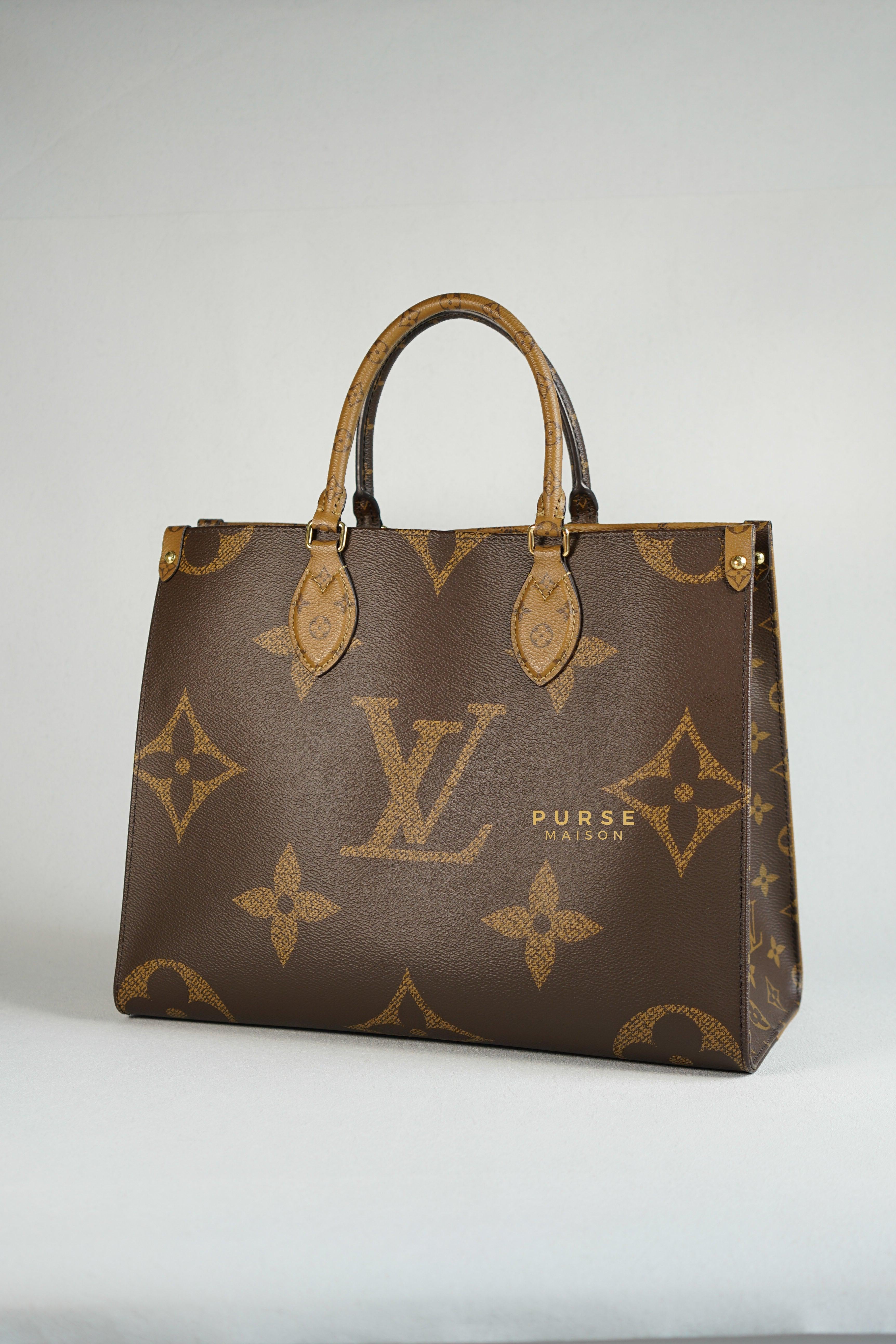 LOUIS VUITTON City Malle MM Reverse Monogram Shoulder Handbag-US