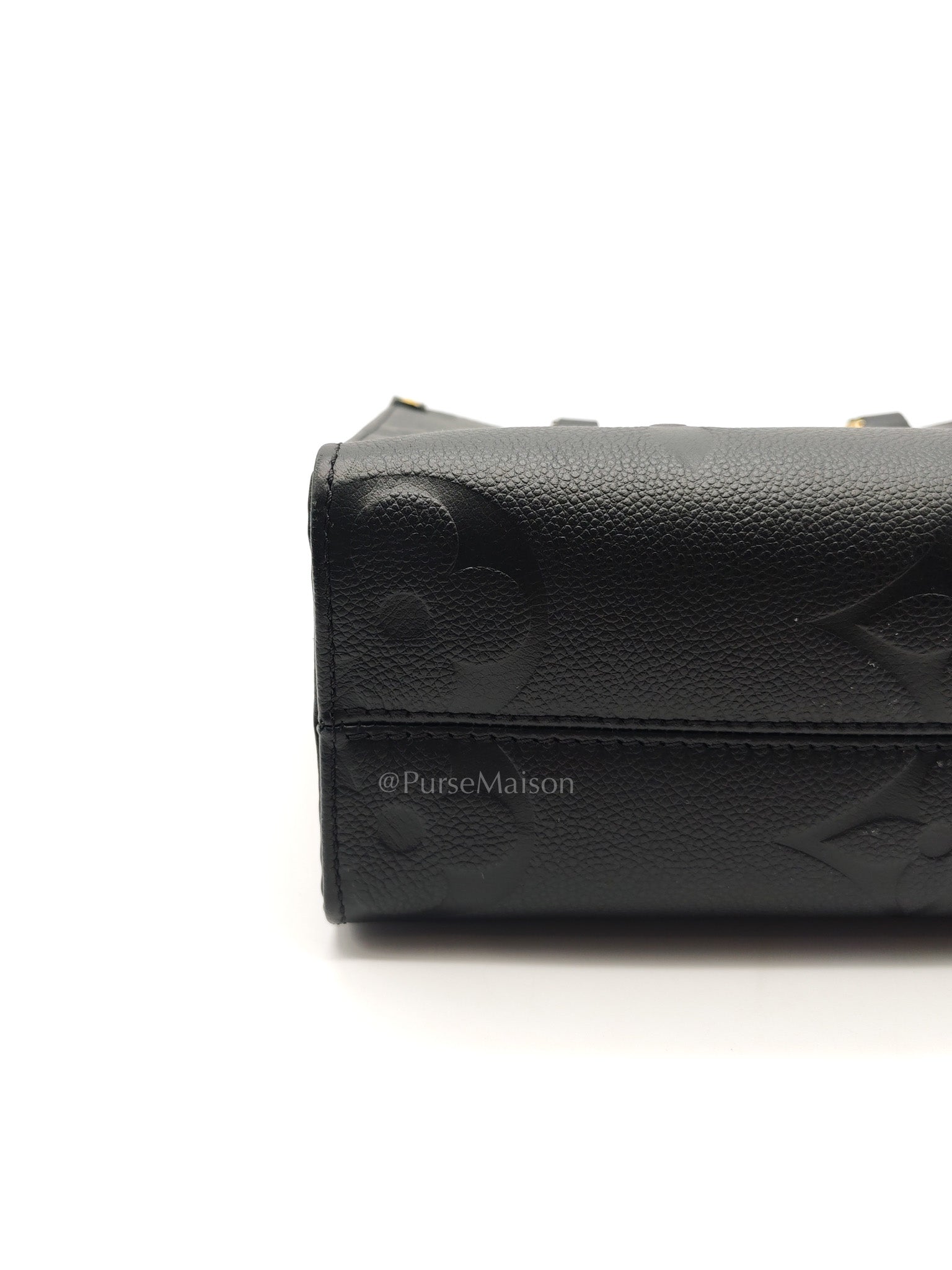Louis Vuitton OnTheGo (OTG) PM in Black Empreinte Leather (Microchip) | Purse Maison Luxury Bags Shop