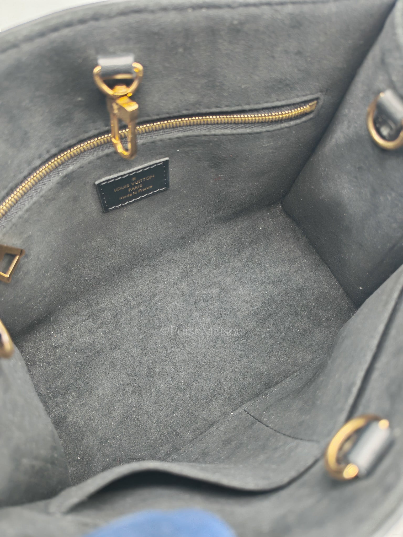 Louis Vuitton OnTheGo (OTG) PM in Black Empreinte Leather (Microchip) | Purse Maison Luxury Bags Shop