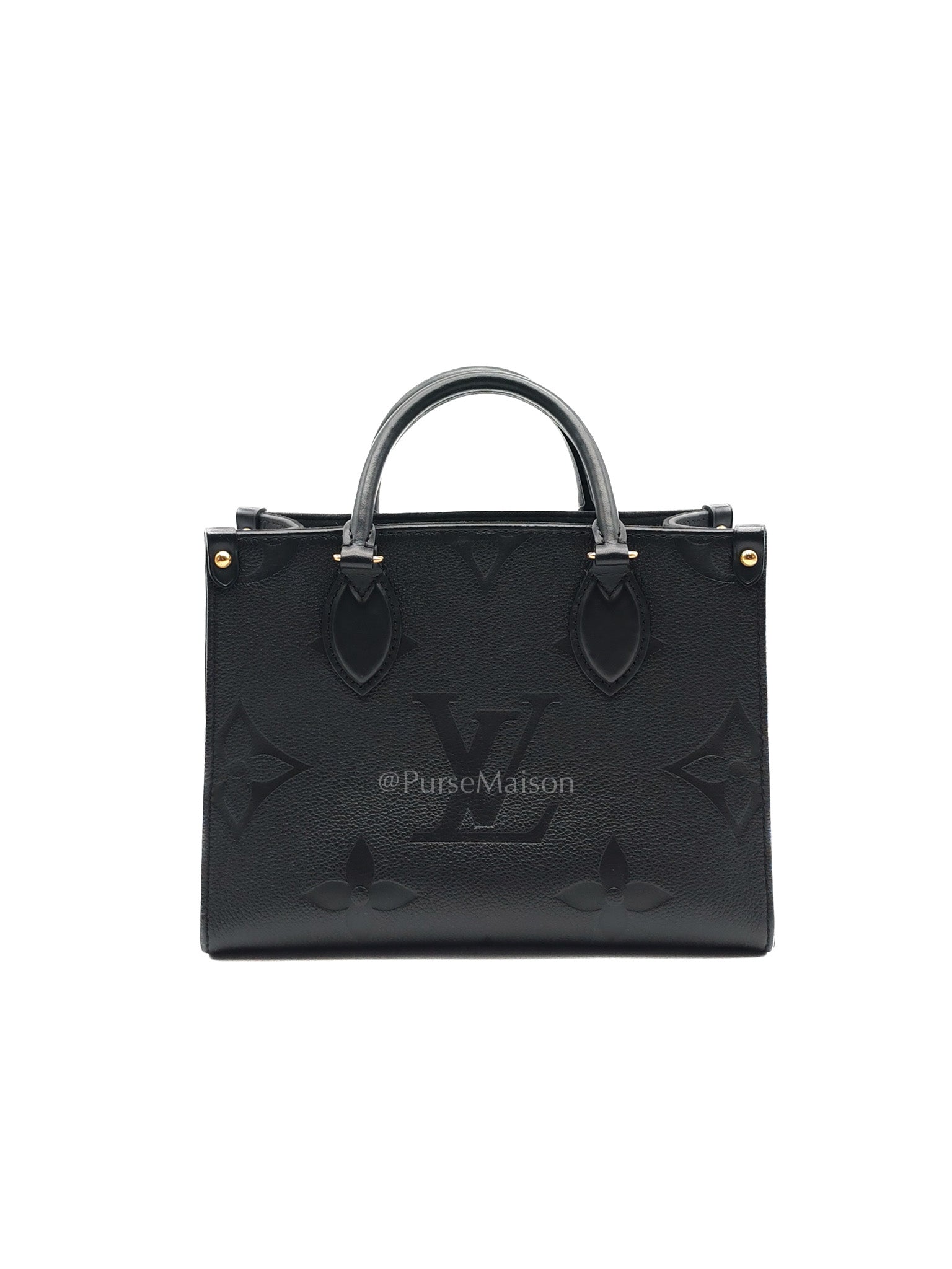 Louis Vuitton OnTheGo (OTG) PM in Black Empreinte Leather (Microchip) | Purse Maison Luxury Bags Shop