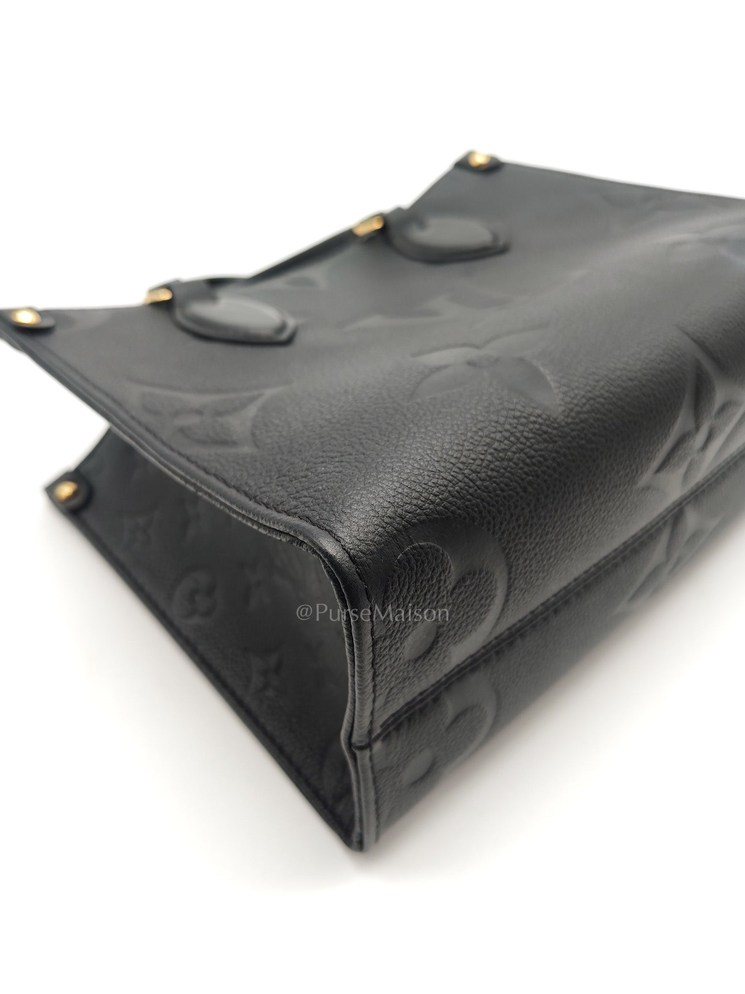 Louis Vuitton OnTheGo (OTG) PM in Black Empreinte Leather (Microchip) | Purse Maison Luxury Bags Shop