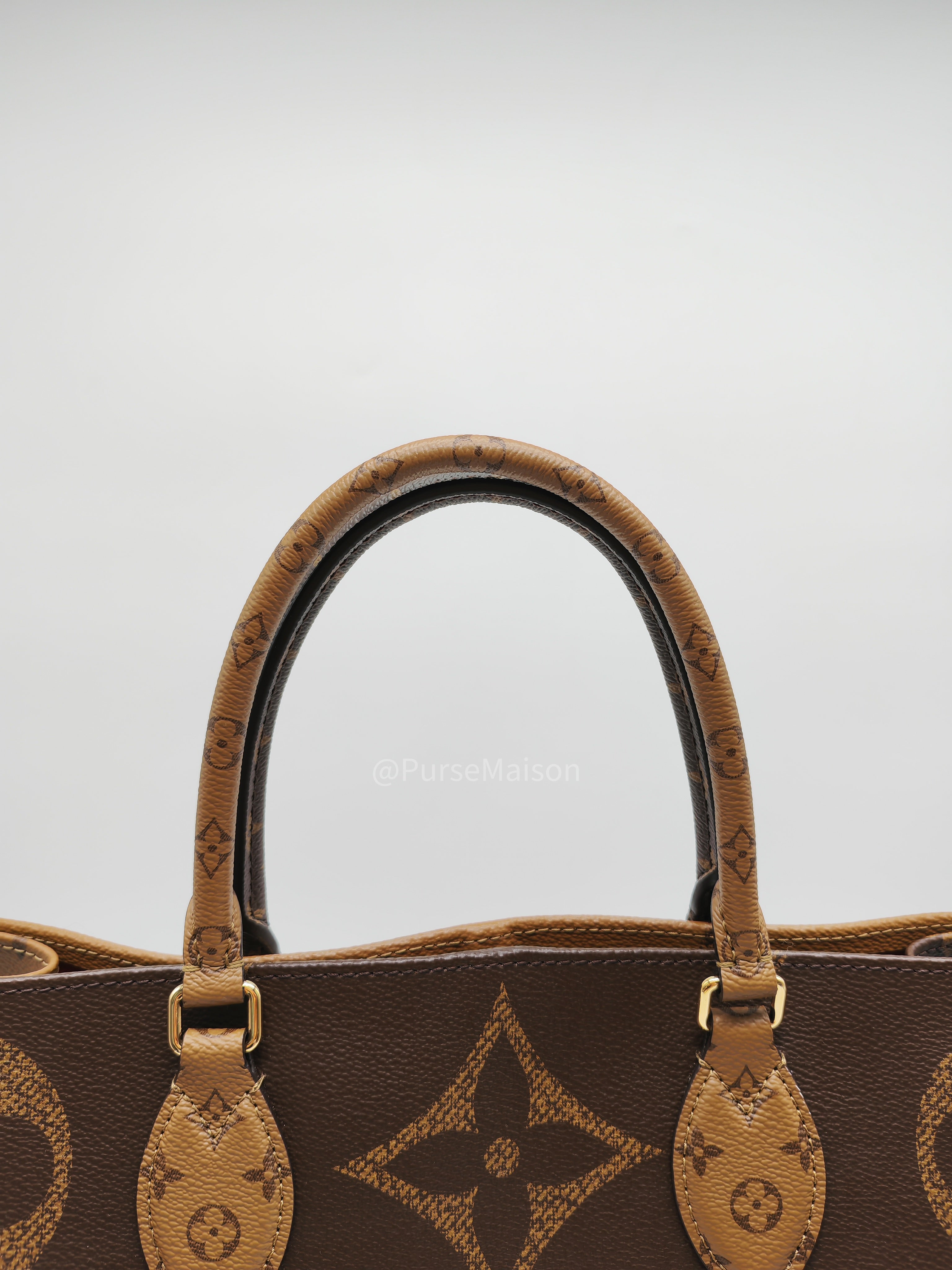 Louis Vuitton OntheGo Tote Bag GM in Reverse Monogram Canvas (Microchip) | Purse Maison Luxury Bags Shop