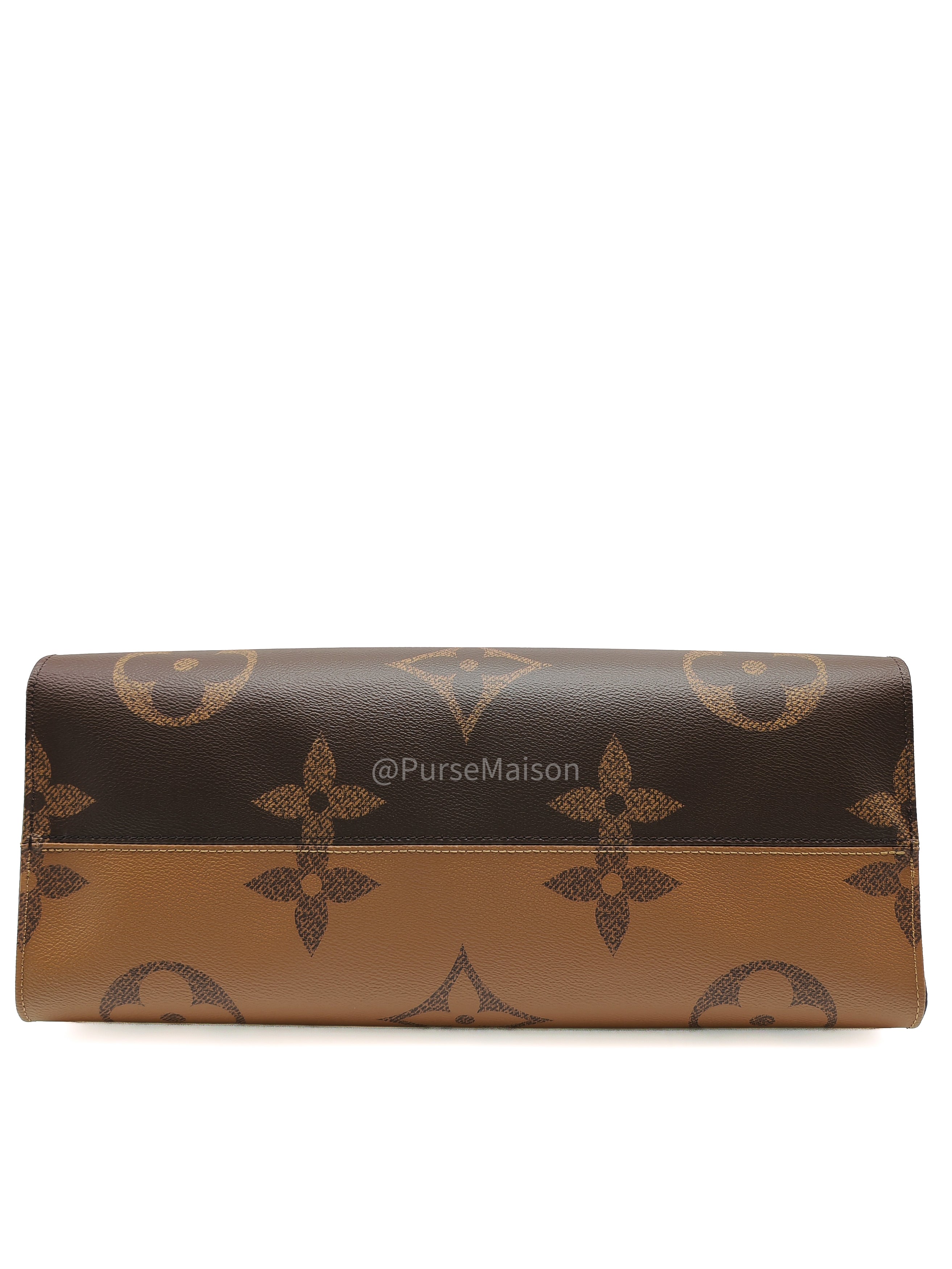 Louis Vuitton OntheGo Tote Bag GM in Reverse Monogram Canvas (Microchip) | Purse Maison Luxury Bags Shop